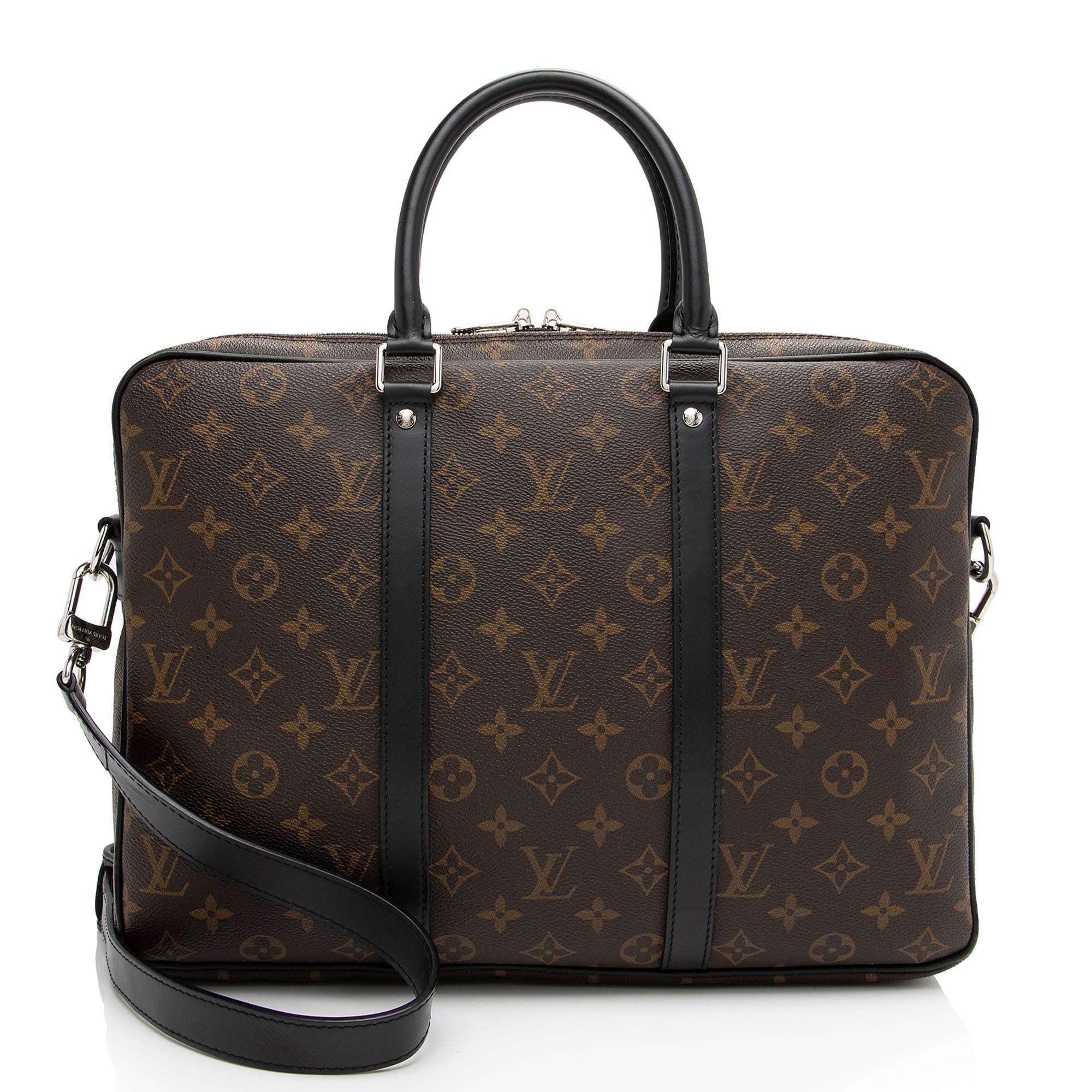 Louis Vuitton Monogram Canvas Porte Documents Voyage PM Messenger Bag (SHF-BnWTqA)