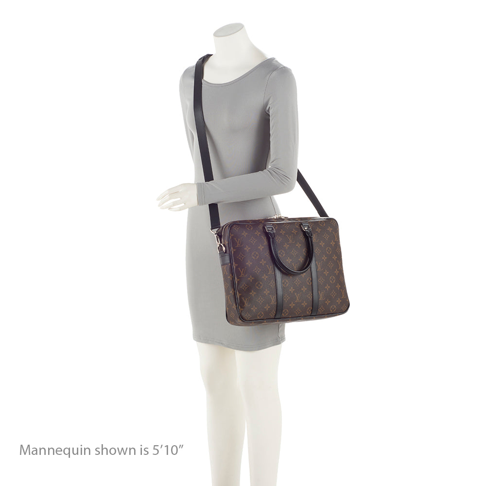 Louis Vuitton Monogram Canvas Porte Documents Voyage PM Messenger Bag (SHF-BnWTqA)