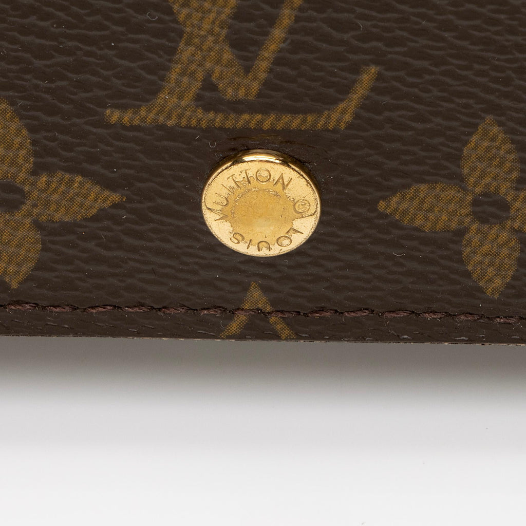 Louis Vuitton Monogram Canvas Porte Monnaie Tresor Wallet (SHF-mxeVW3)