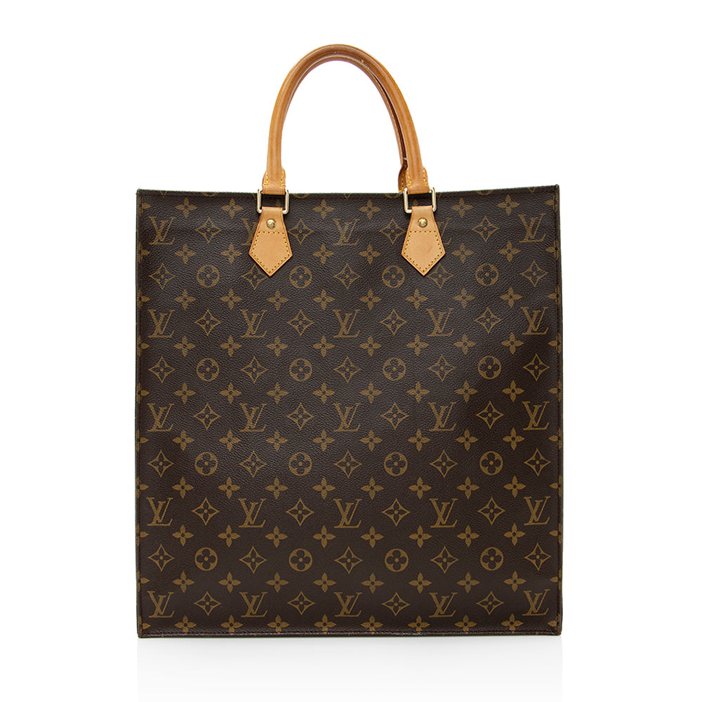 Louis Vuitton Monogram Canvas Sac Plat Tote (SHF-20594)