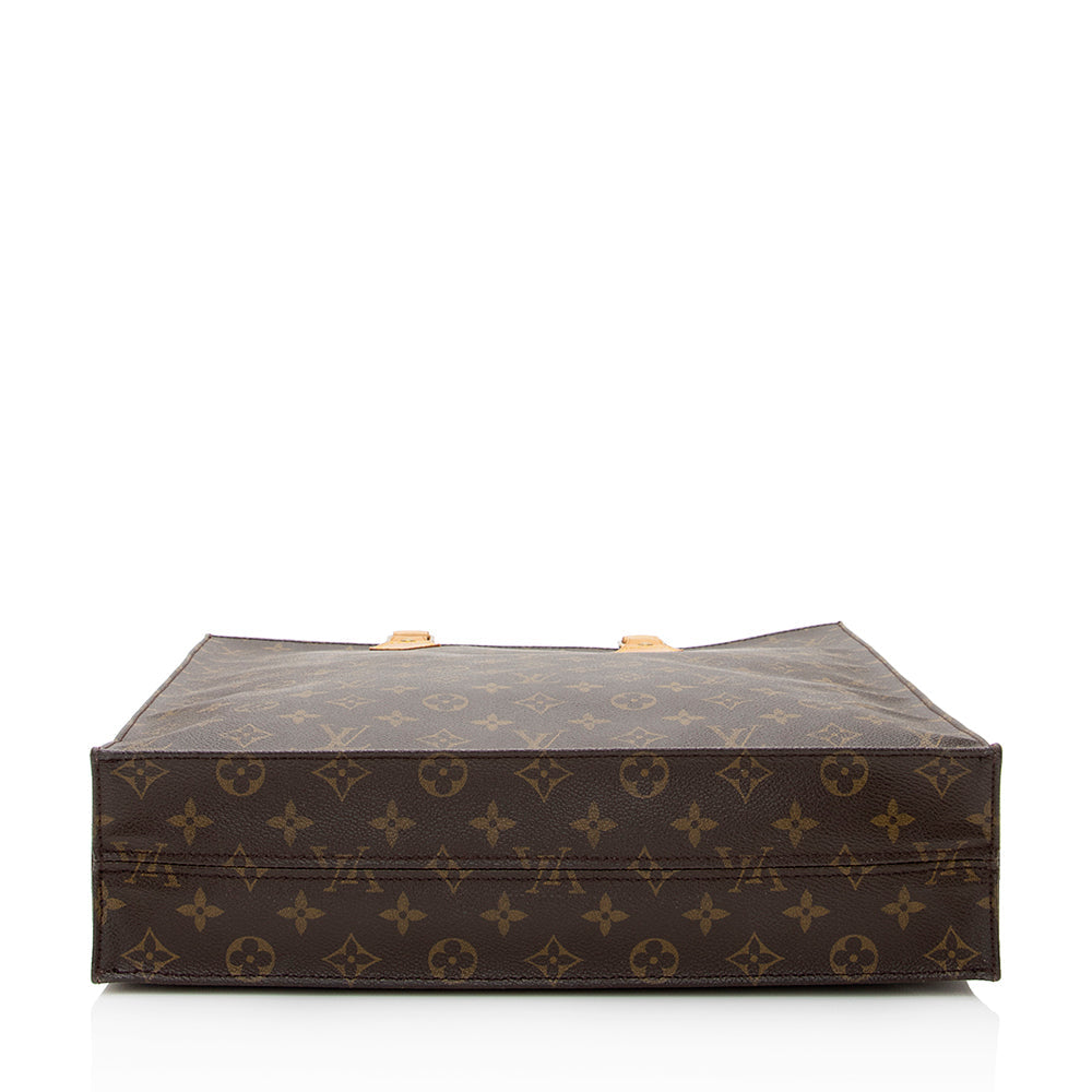 Louis Vuitton Vintage Monogram Canvas Sac Plat Tote (SHF-20941)