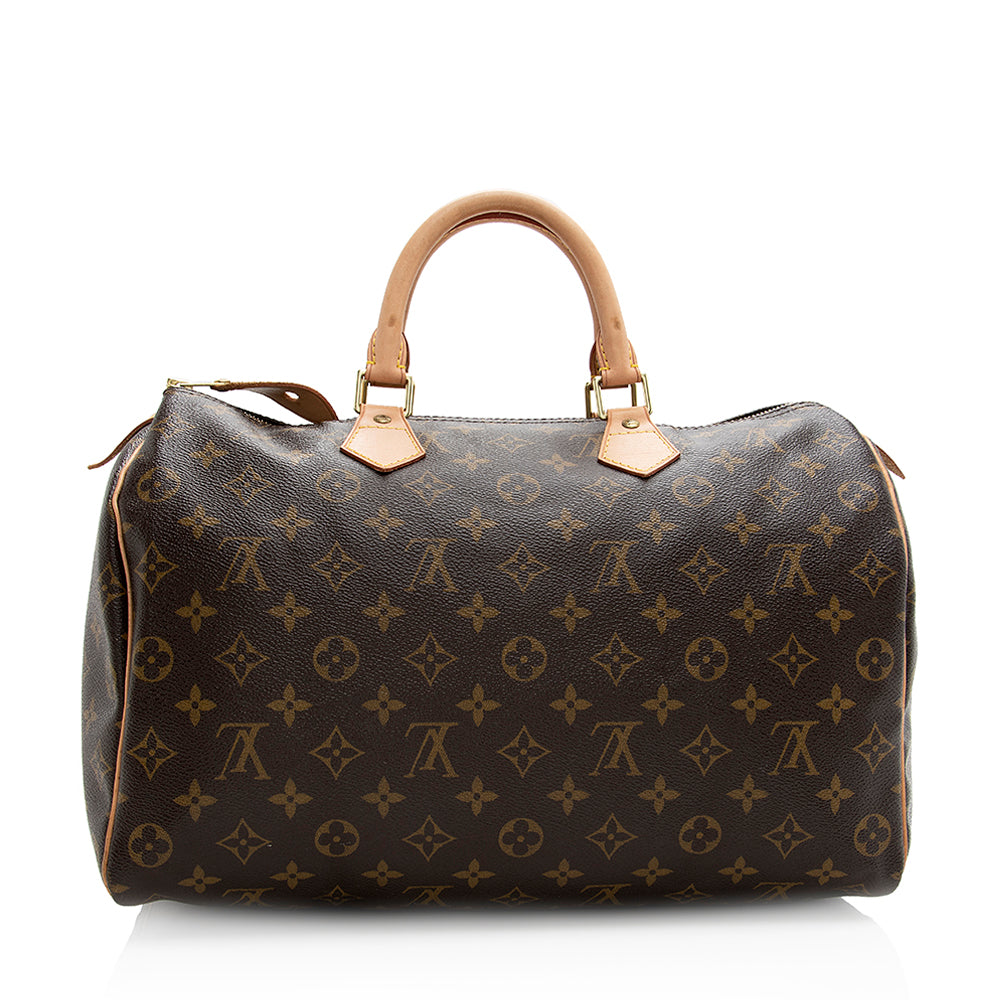 Louis Vuitton Monogram Canvas Speedy 35 Satchel (SHF-20210)