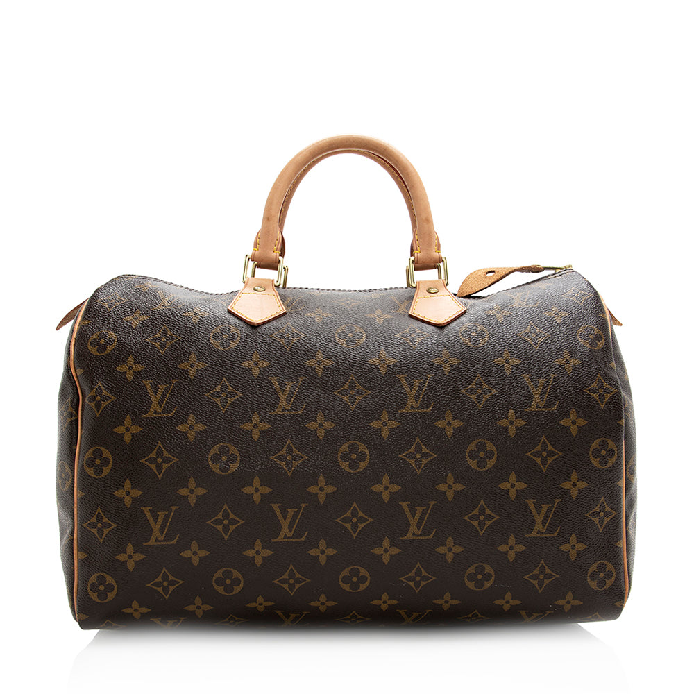 Louis Vuitton Monogram Canvas Speedy 35 Satchel (SHF-20210)