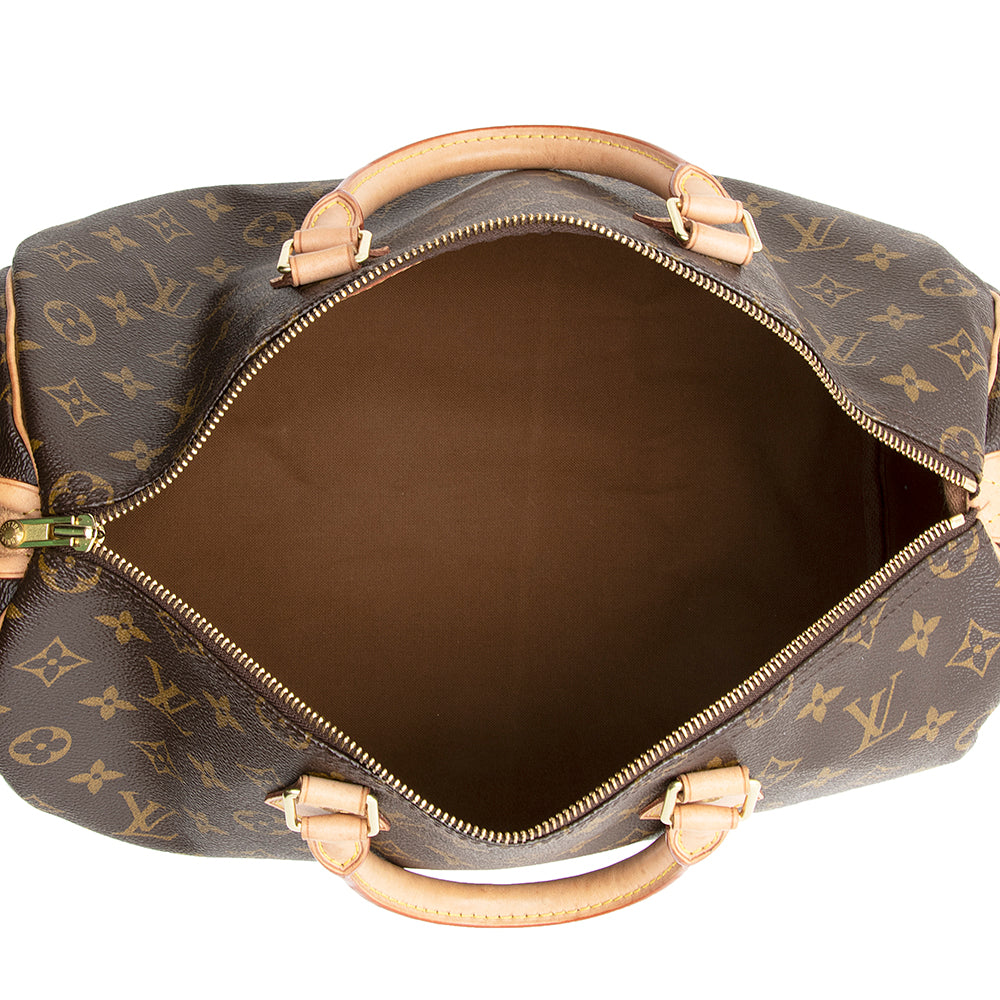 Louis Vuitton Monogram Canvas Speedy 35 Satchel (SHF-20210)