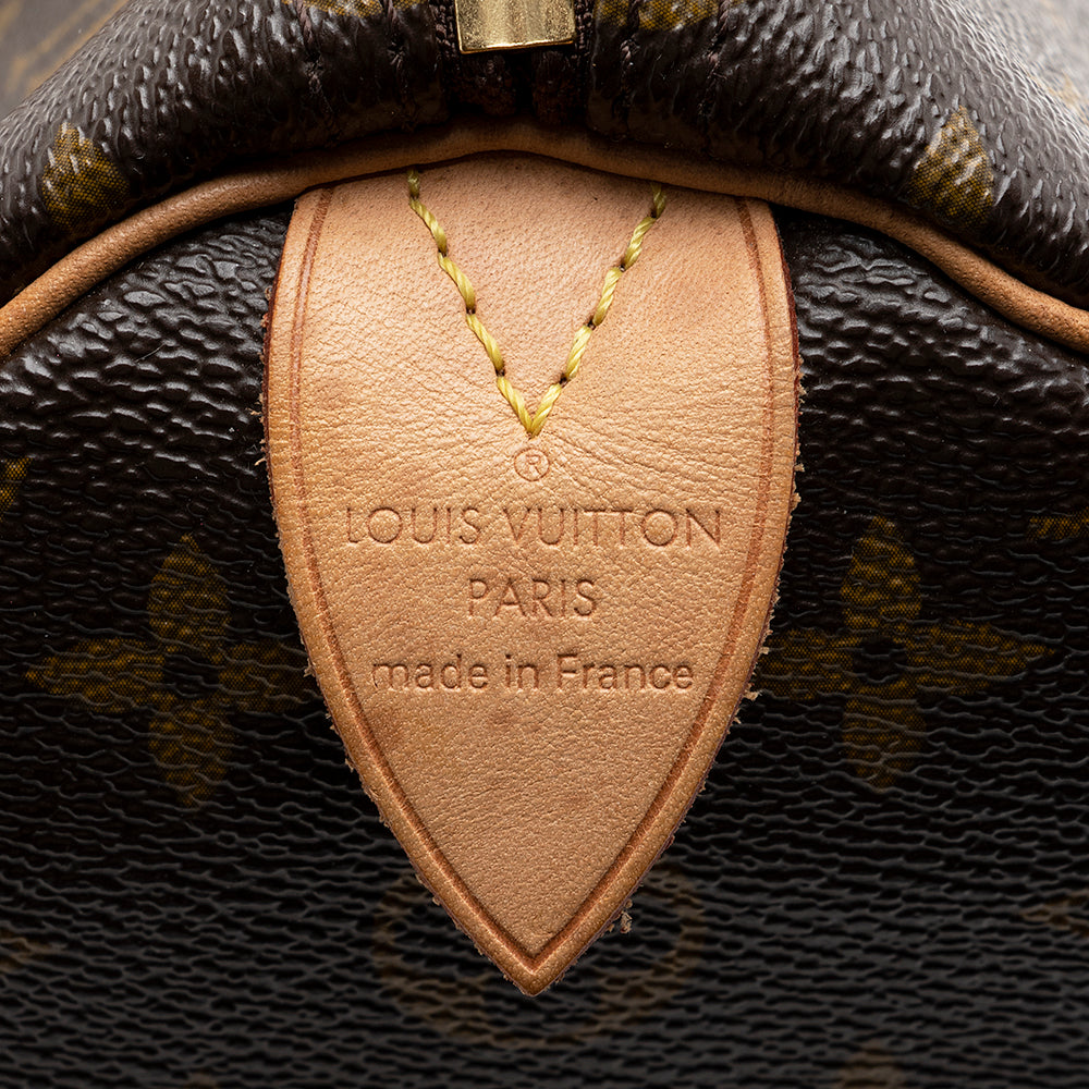 Louis Vuitton Monogram Canvas Speedy 35 Satchel (SHF-20210)