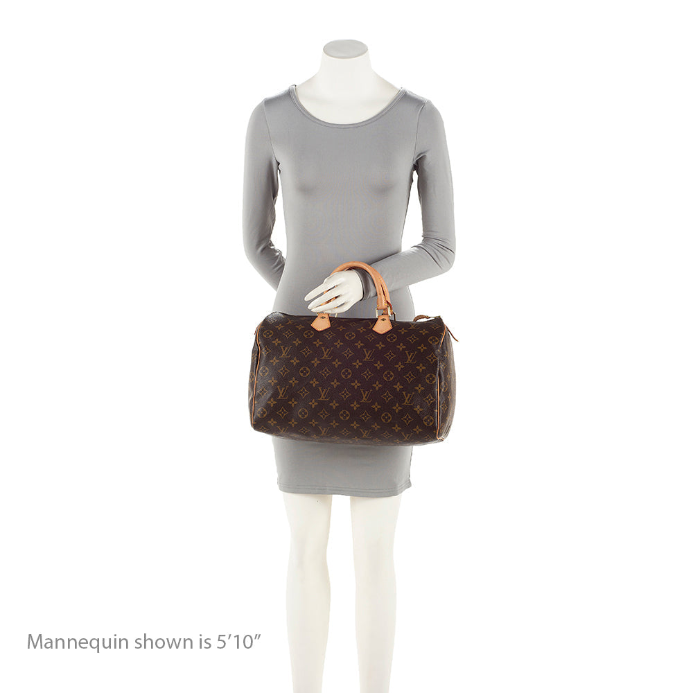 Louis Vuitton Monogram Canvas Speedy 35 Satchel (SHF-20210)