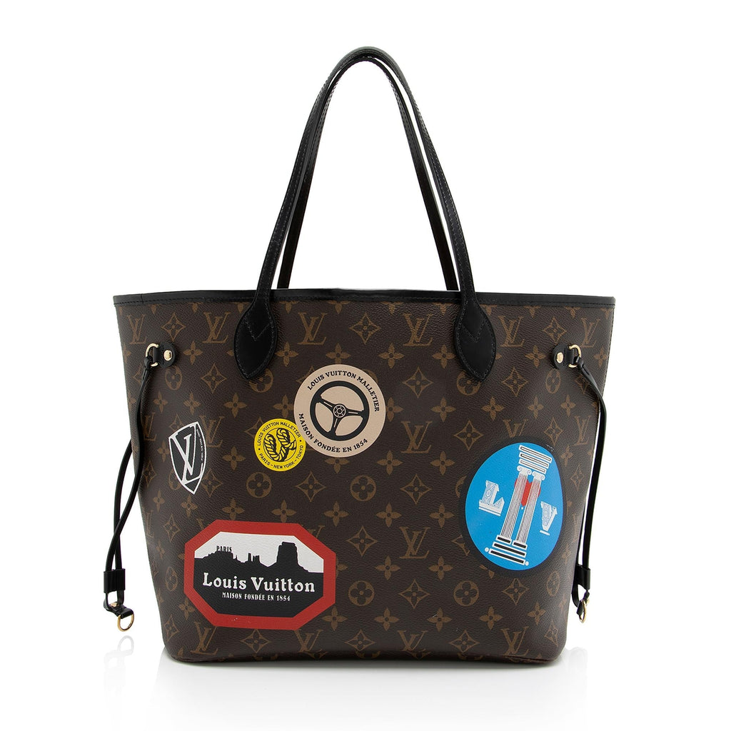 Louis Vuitton Monogram Canvas World Tour Neverfull MM Tote (SHF-23292)