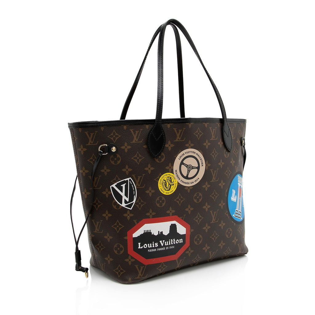 Louis Vuitton Monogram Canvas World Tour Neverfull MM Tote (SHF-23292)