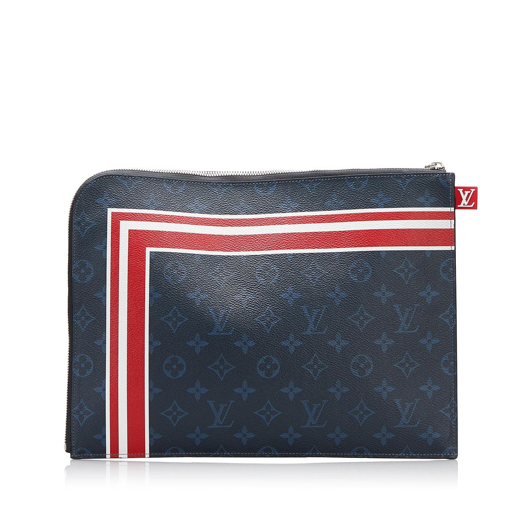 Louis Vuitton Monogram Cobalt Pochette Jour GM (SHG-Q1ORAR)