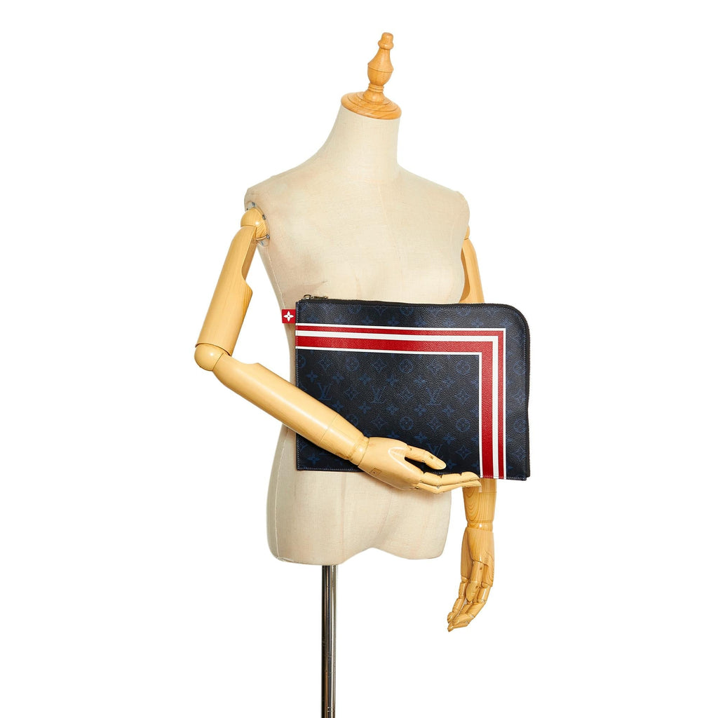 Louis Vuitton Monogram Cobalt Pochette Jour GM (SHG-Q1ORAR)