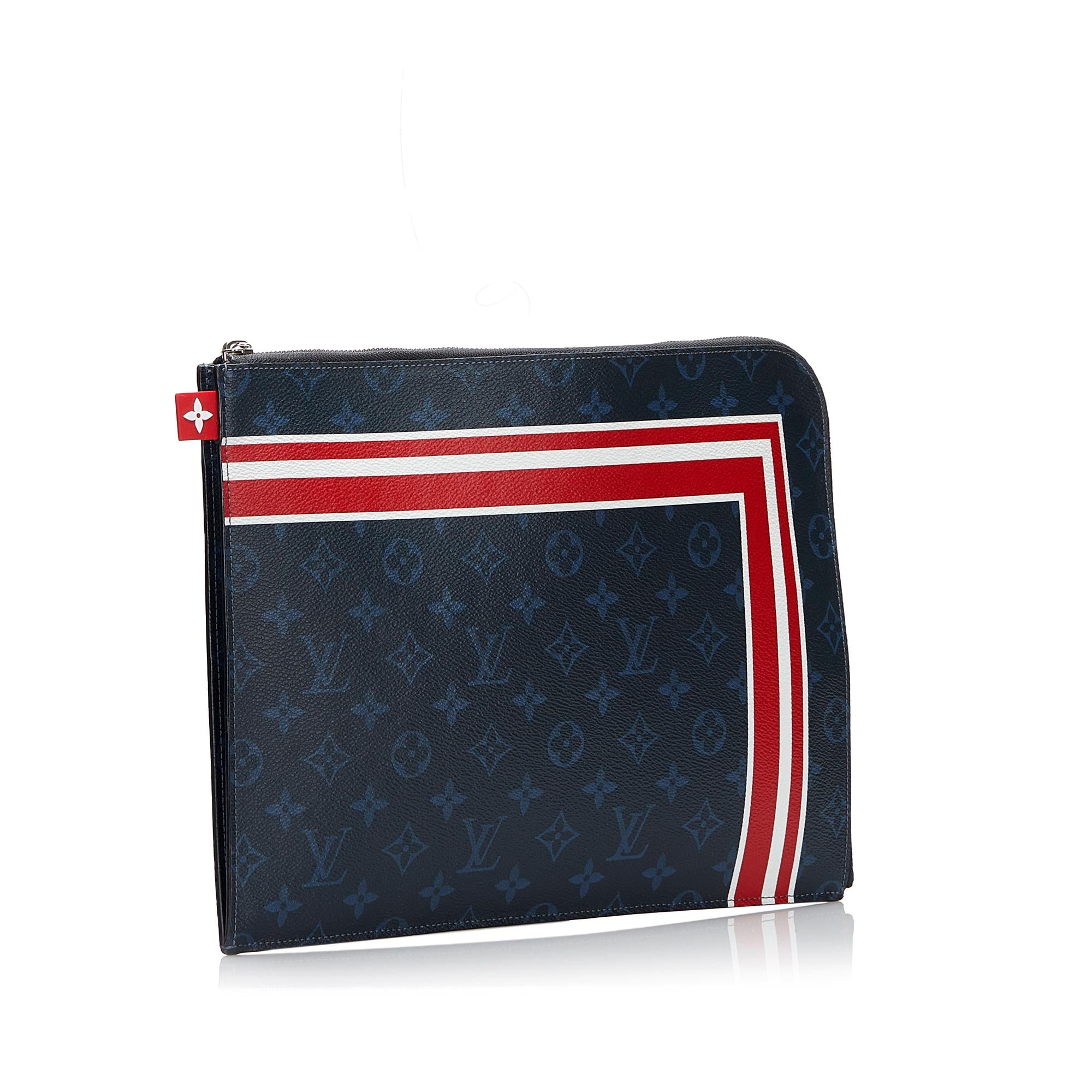 Louis Vuitton Monogram Cobalt Pochette Jour GM (SHG-Q1ORAR)