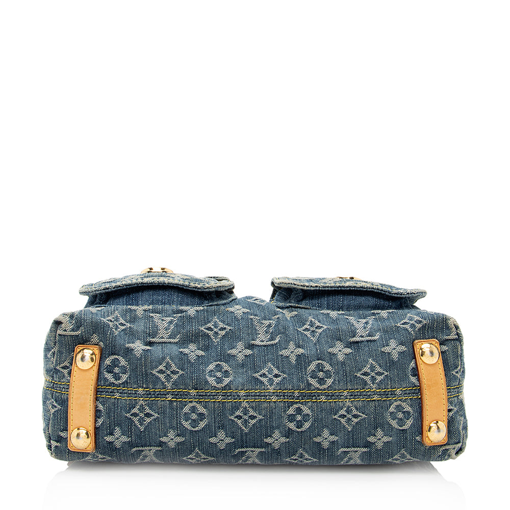 Louis Vuitton Monogram Denim Baggy PM Shoulder Bag (SHF-21107)