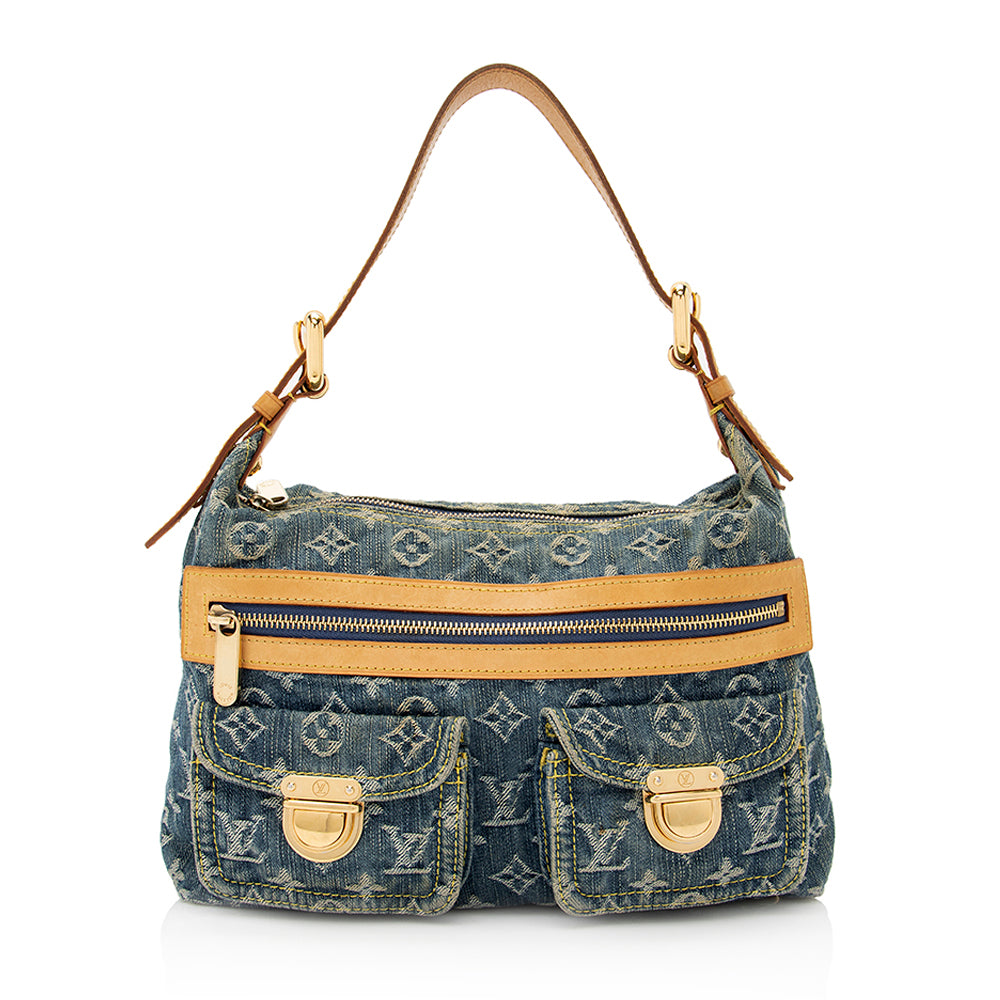 Louis Vuitton Monogram Denim Baggy PM Shoulder Bag (SHF-21107)