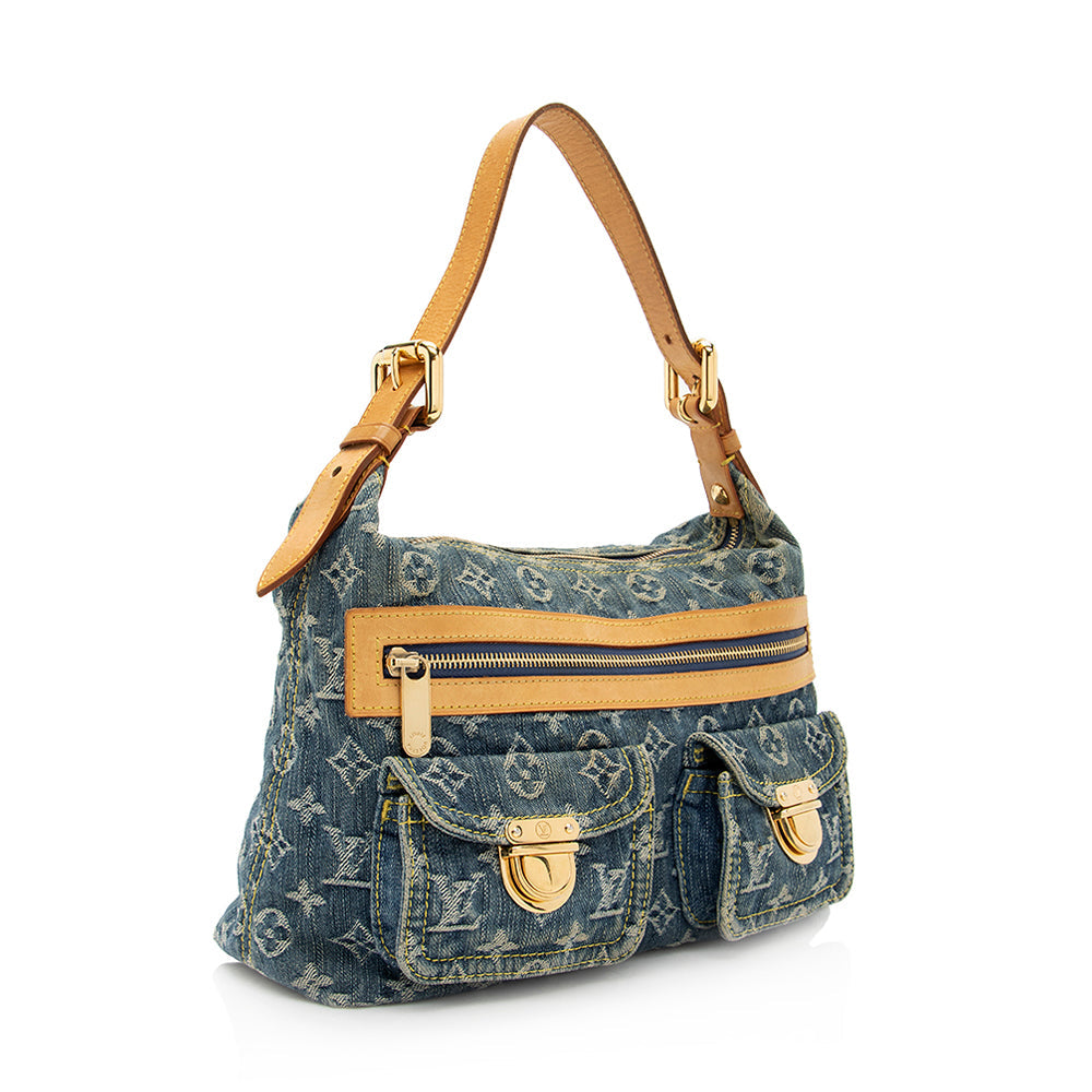 Louis Vuitton Monogram Denim Baggy PM Shoulder Bag (SHF-21107)
