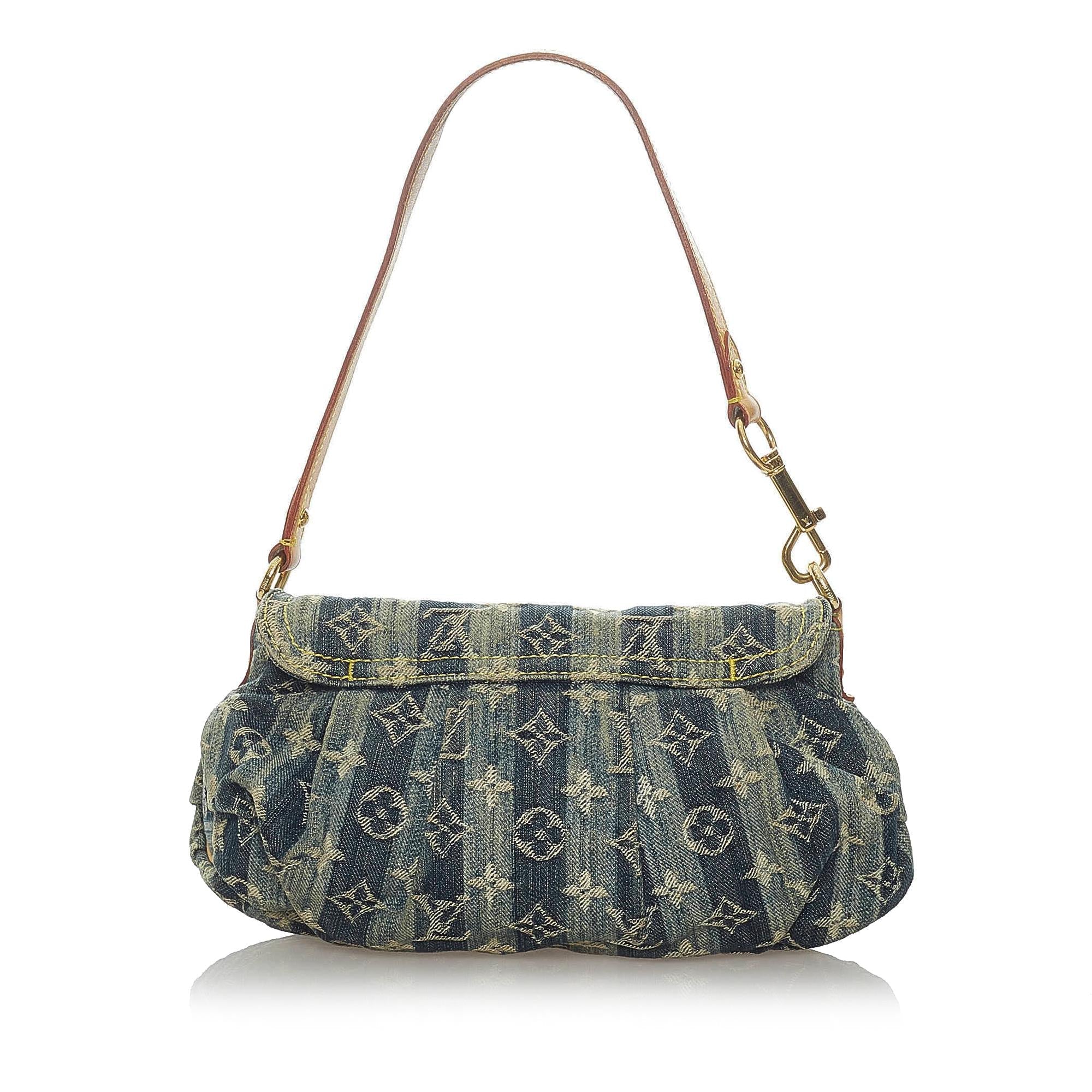 Louis Vuitton Monogram Denim Mini Pleaty Raye (SHG-35705)
