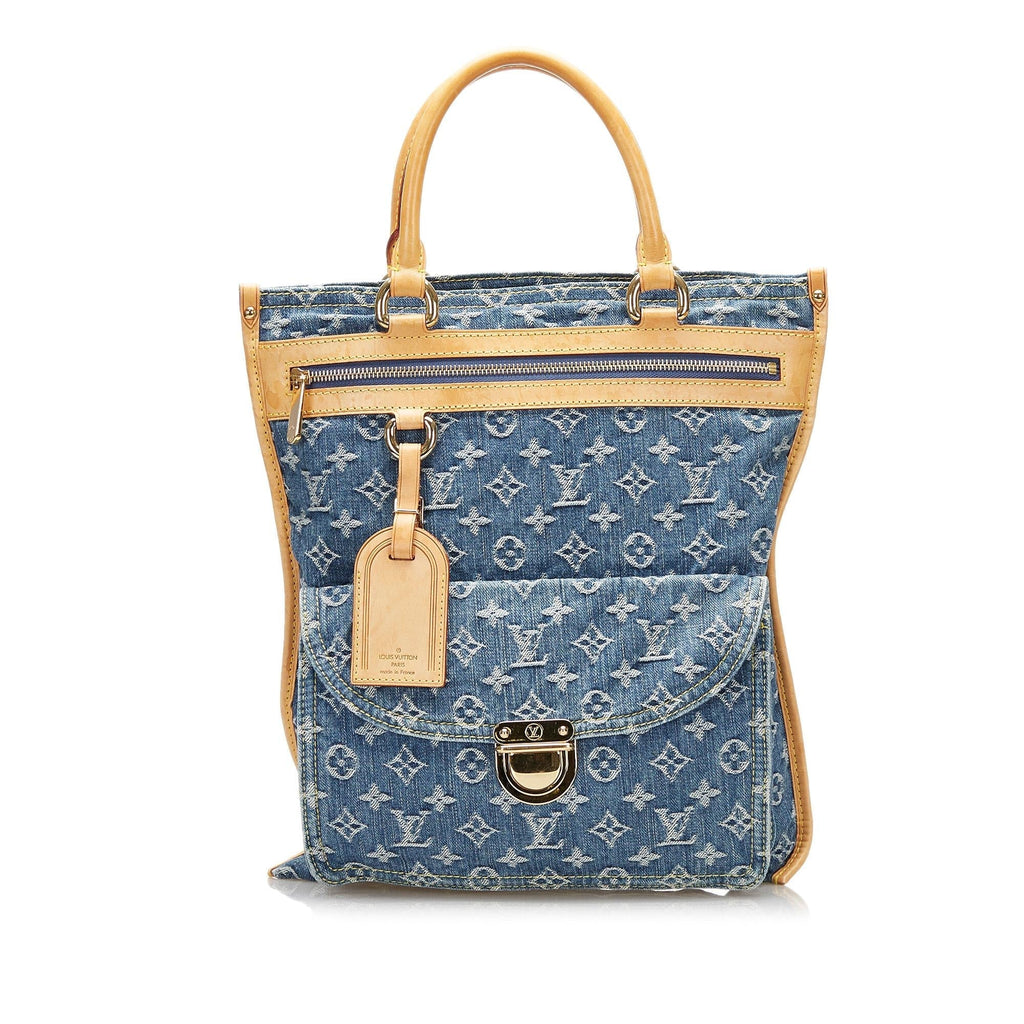 Louis Vuitton Monogram Denim Sac Plat (SHG-2SDTFz)