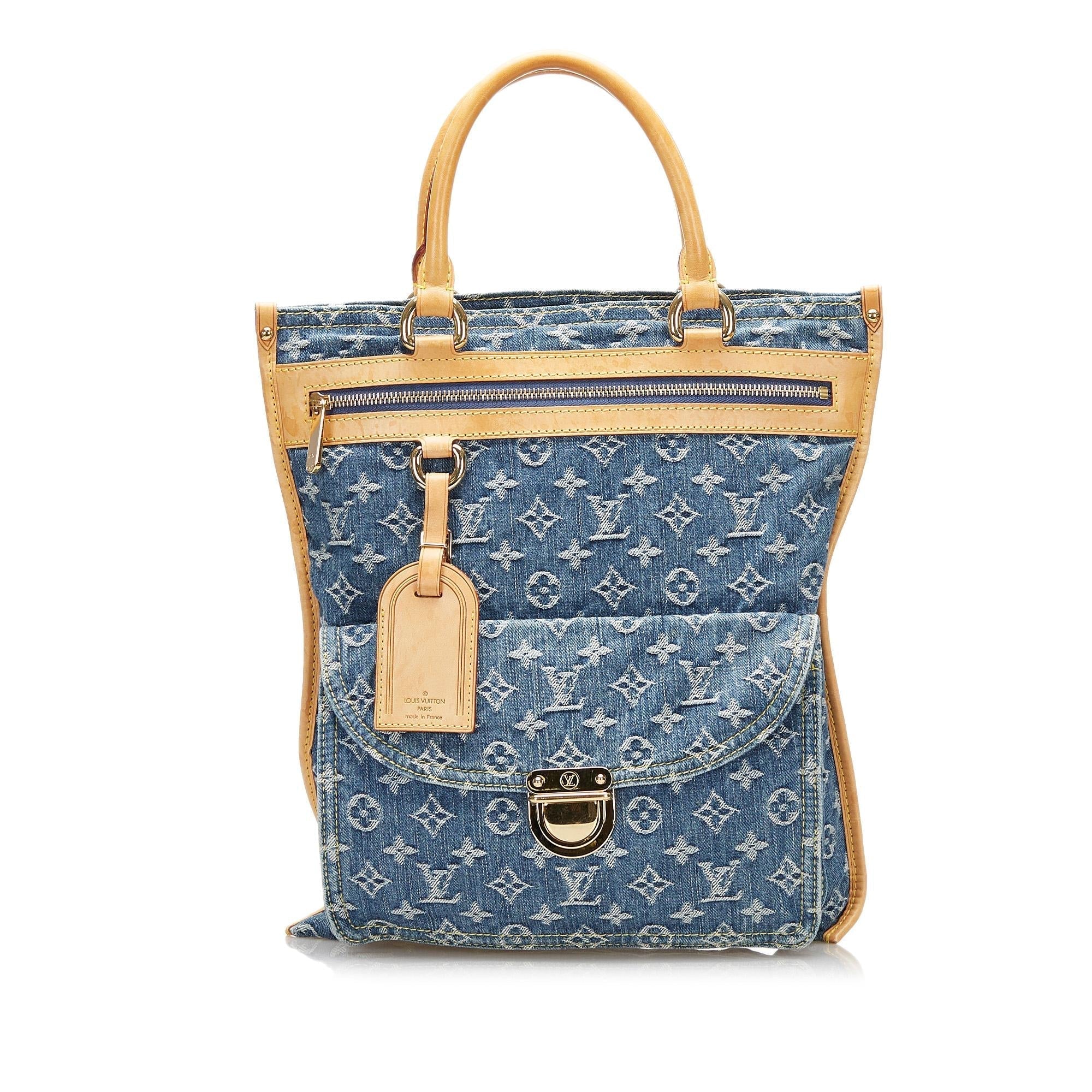 Louis Vuitton Monogram Denim Sac Plat (SHG-2SDTFz)