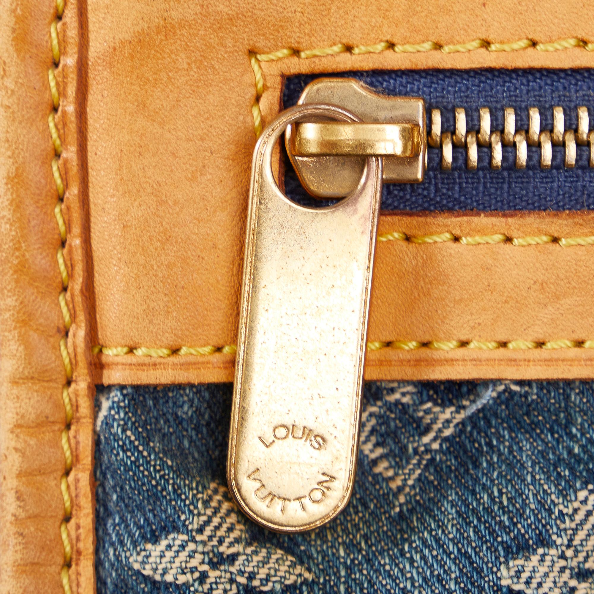 Louis Vuitton Monogram Denim Sac Plat (SHG-xNyEUX)