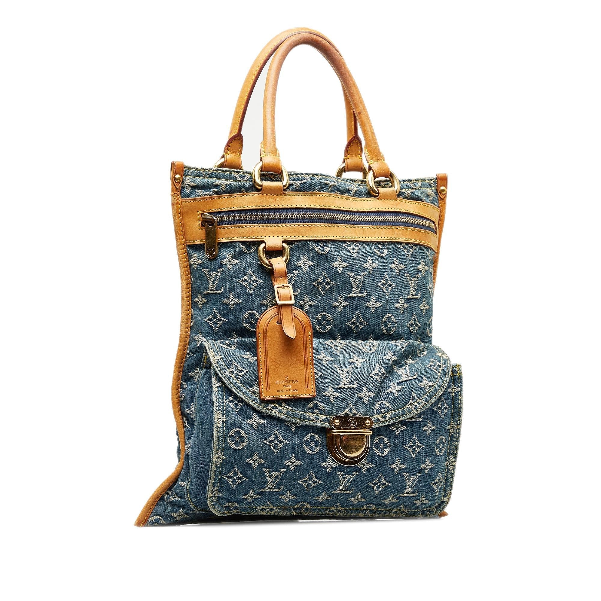 Louis Vuitton Monogram Denim Sac Plat (SHG-xNyEUX)