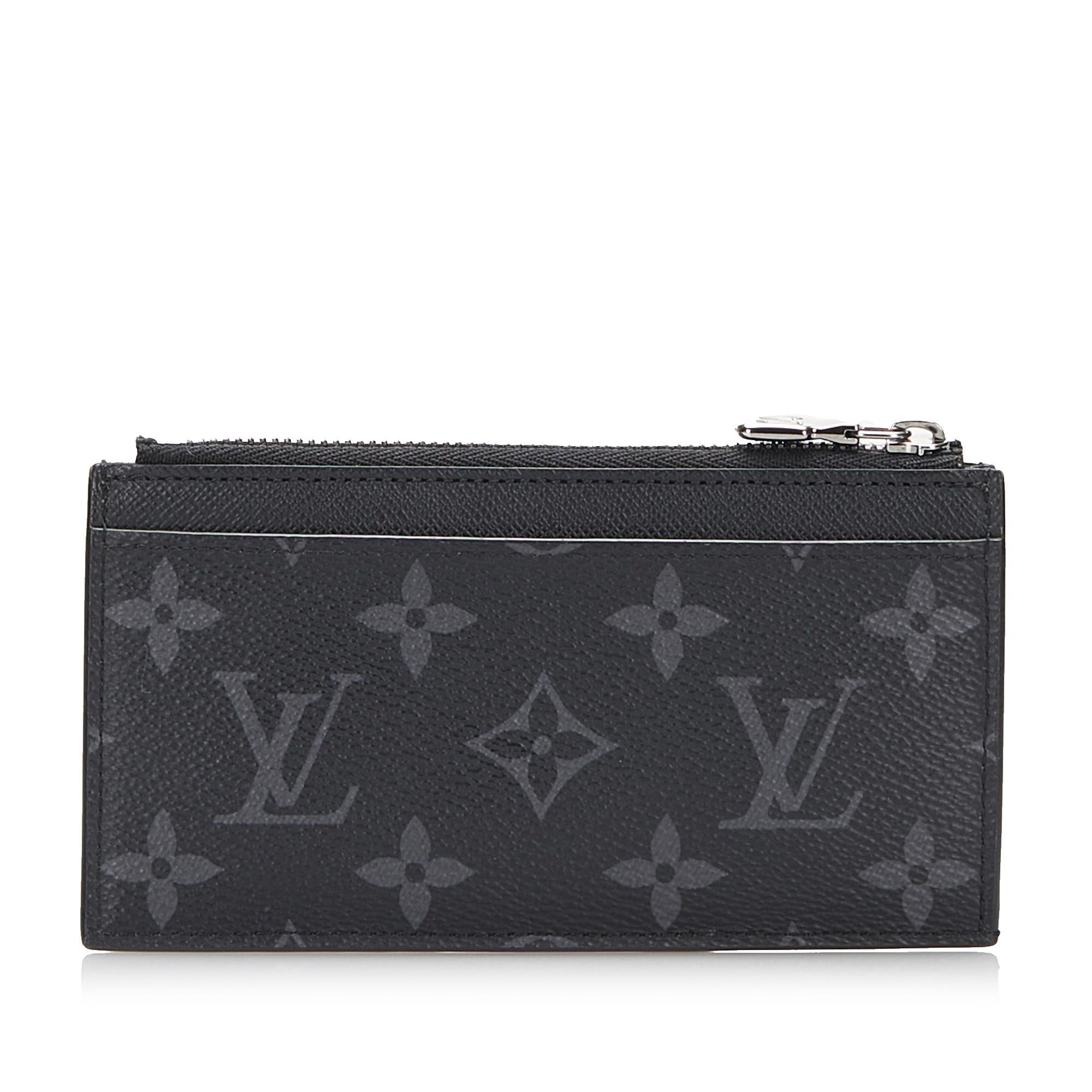 Louis Vuitton Monogram Eclipse Coin Pouch (SHG-CILlD8)