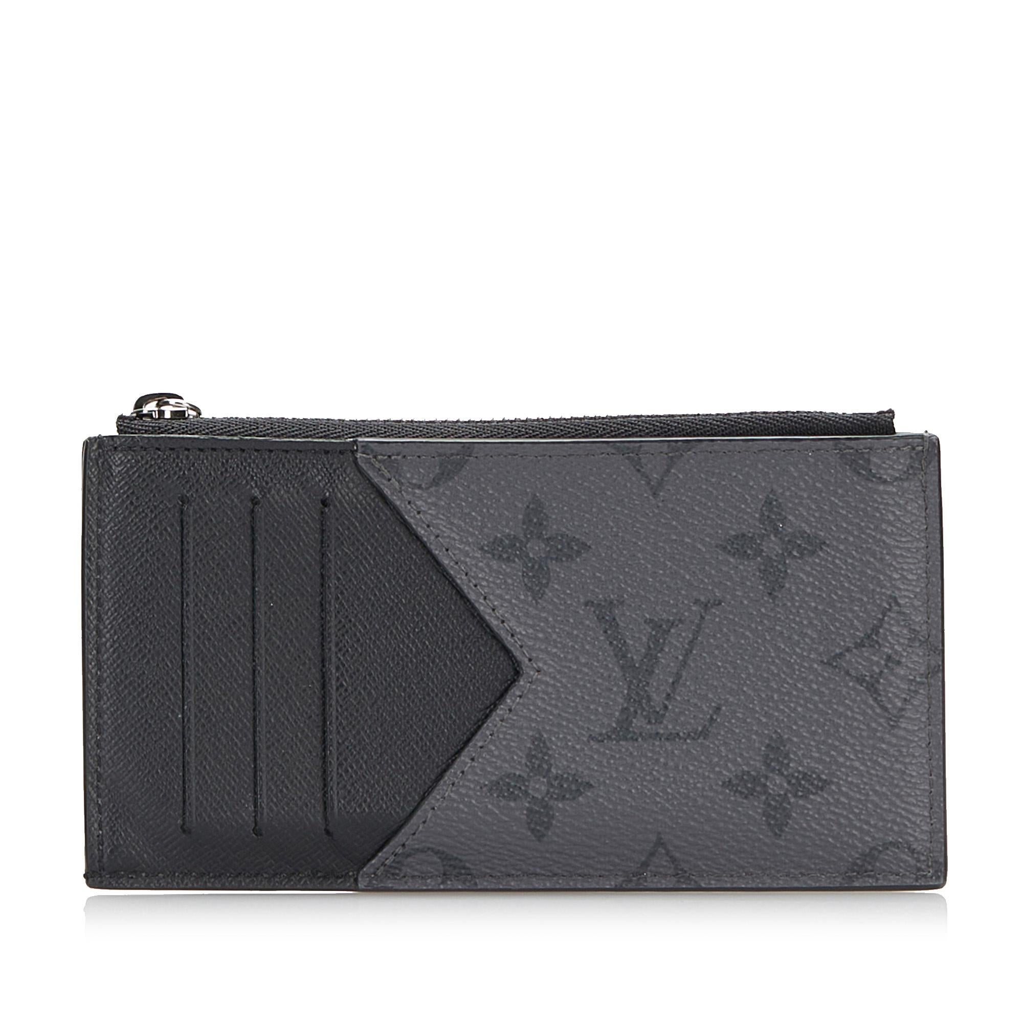 Louis Vuitton Monogram Eclipse Coin Pouch (SHG-CILlD8)