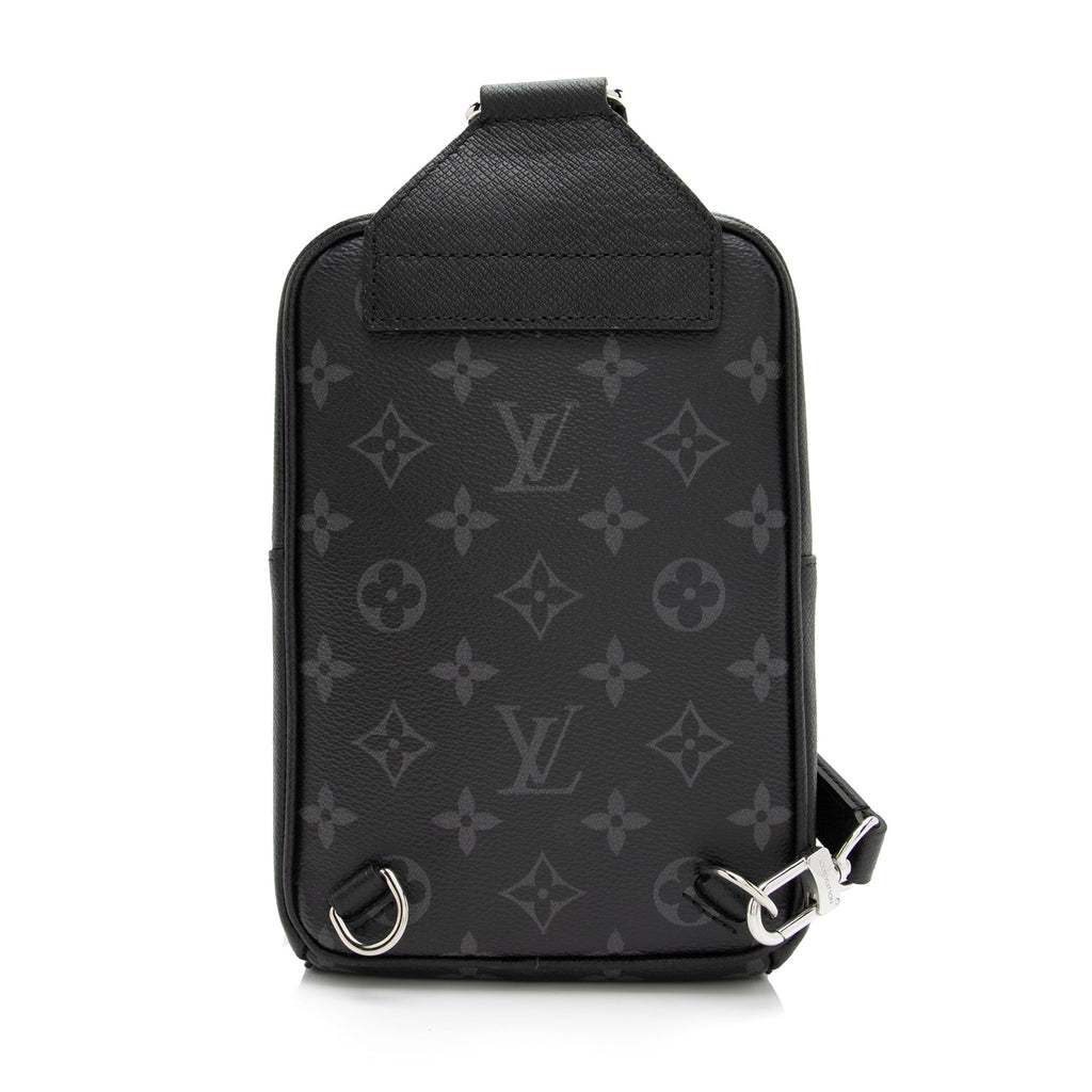 Louis Vuitton Monogram Eclipse Taiga Leather Taigarama Outdoor Sling Bag (SHF-23939)