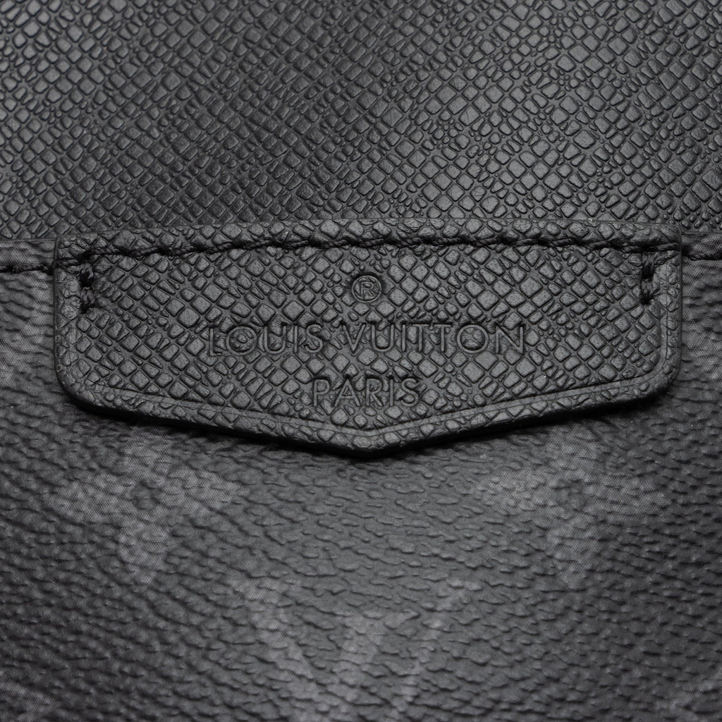 Louis Vuitton Monogram Eclipse Taiga Leather Taigarama Outdoor Sling Bag (SHF-23939)