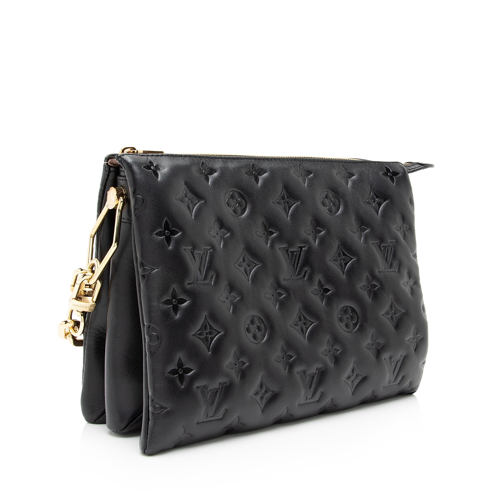 Louis Vuitton Monogram Embossed Lambskin Coussin PM Shoulder Bag (SHF-23655)