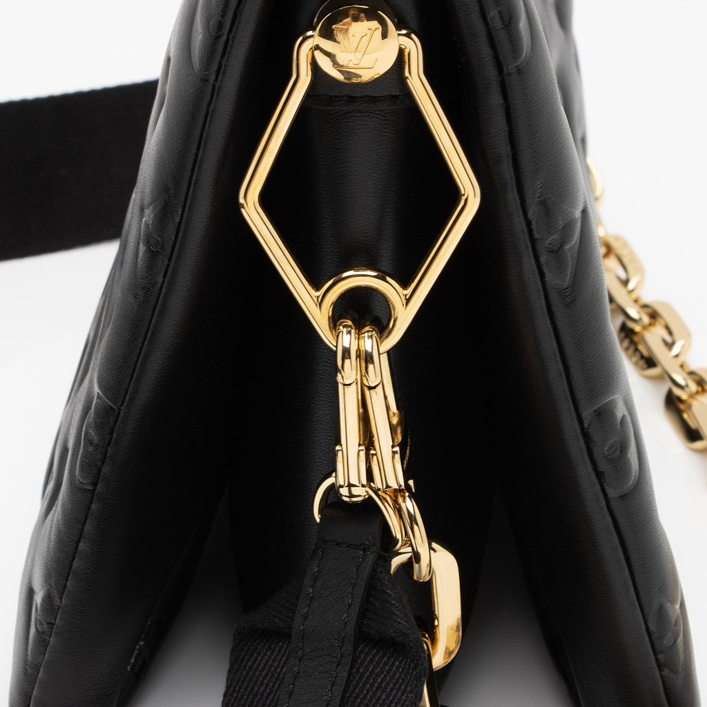 Louis Vuitton Monogram Embossed Lambskin Coussin PM Shoulder Bag (SHF-Y5gEUo)