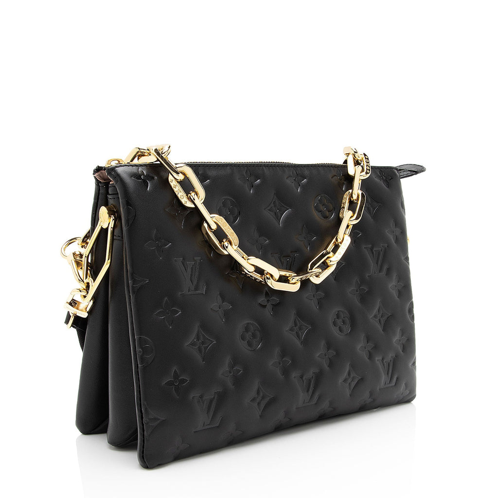 Louis Vuitton Monogram Embossed Lambskin Coussin PM Shoulder Bag (SHF-Y5gEUo)