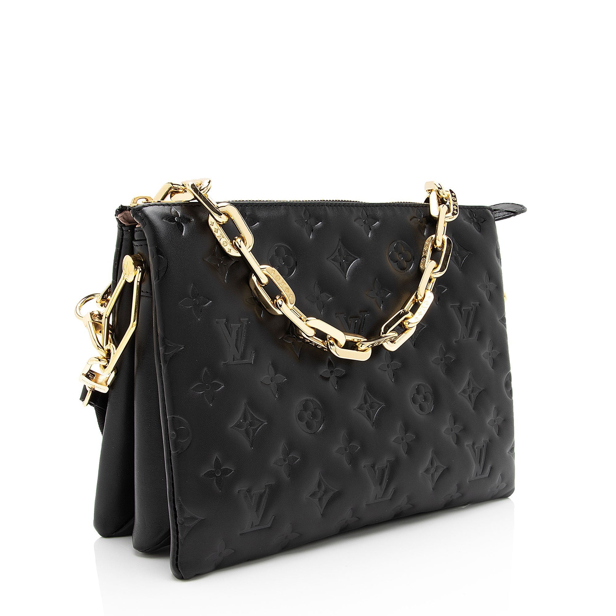 Louis Vuitton Monogram Embossed Lambskin Coussin PM Shoulder Bag (SHF-Y5gEUo)