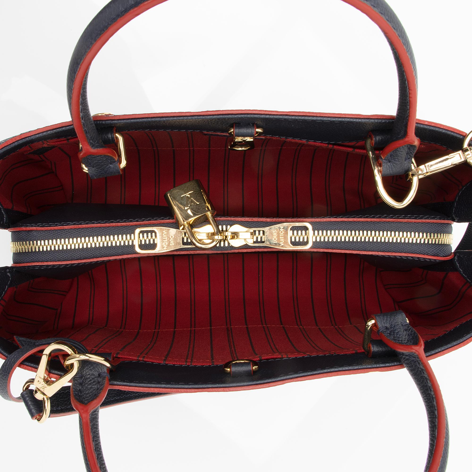 Louis Vuitton Monogram Empreinte Montaigne MM Satchel (SHF-23309)