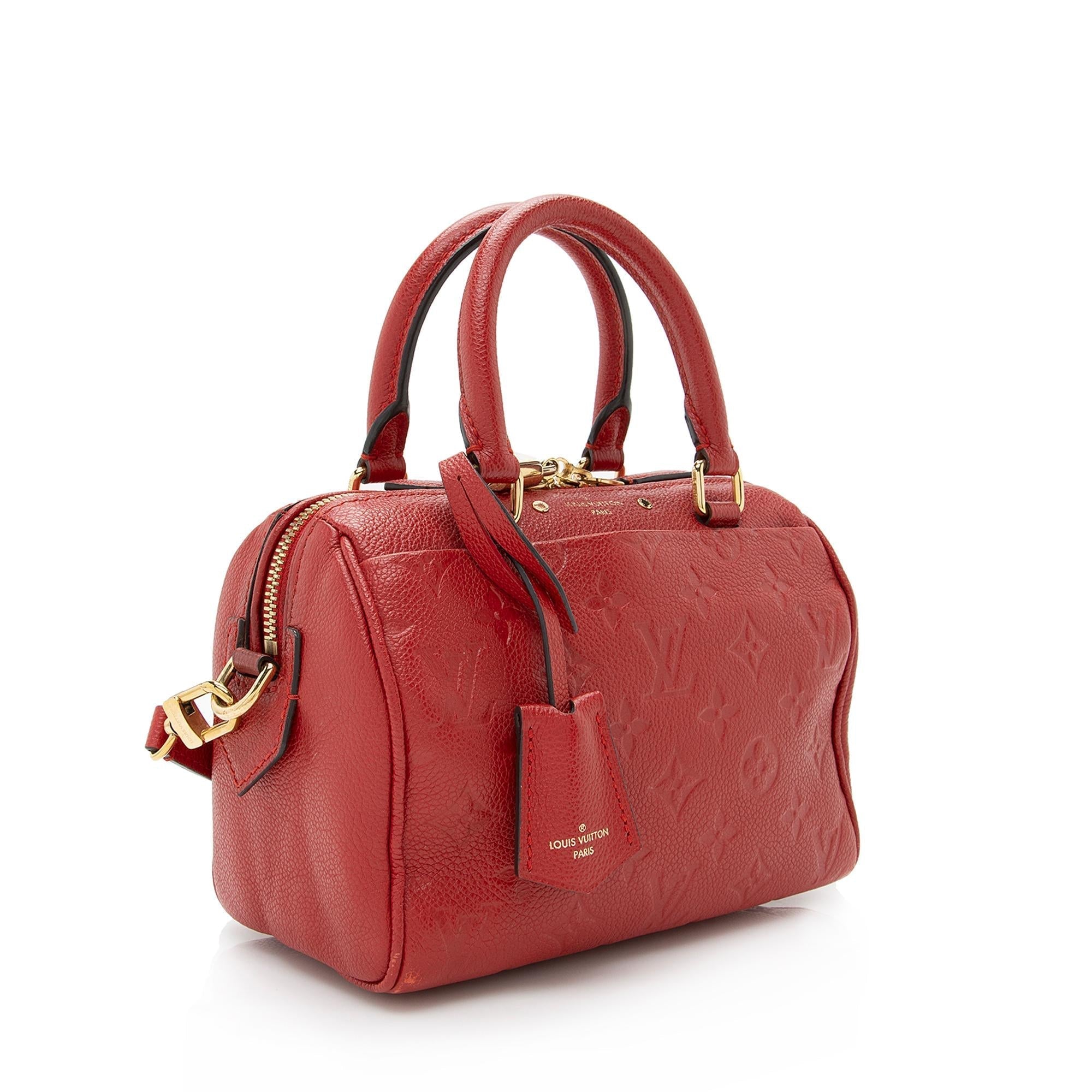 Louis Vuitton Monogram Empreinte Speedy Bandouliere 20 NM Satchel (SHF-22563)