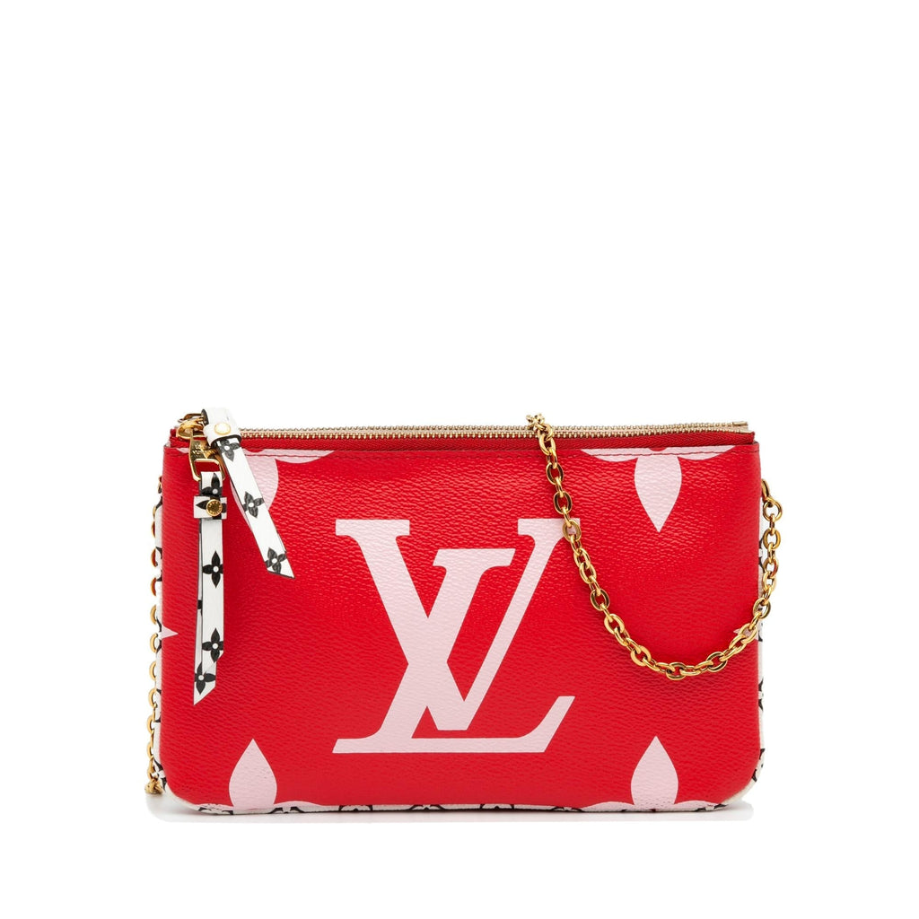 Louis Vuitton Monogram Giant Double Zip Pochette (SHG-19PTmJ)