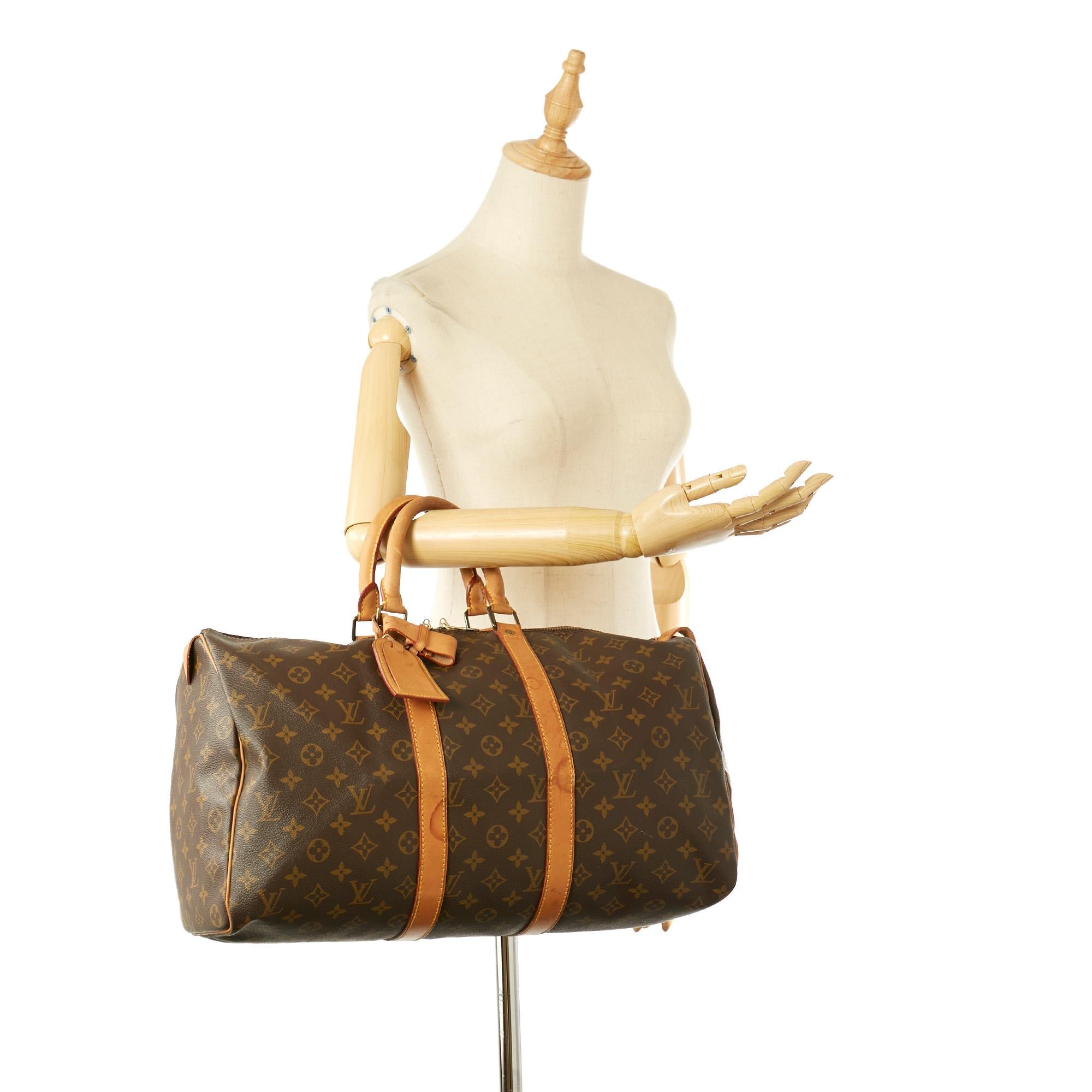 Louis Vuitton Monogram Keepall 45 (SHG-22116)