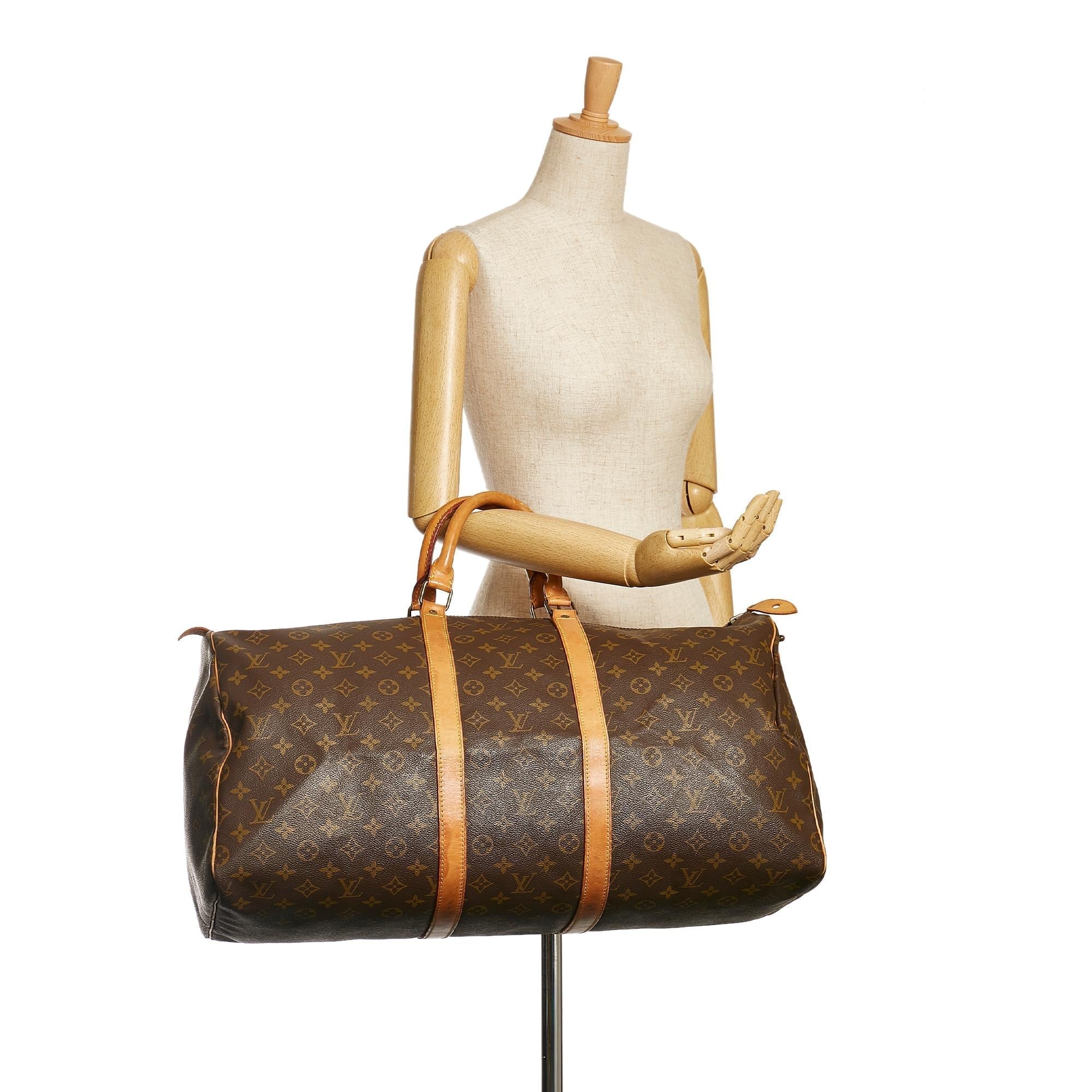 Louis Vuitton Monogram Keepall 55 (SHG-34985)
