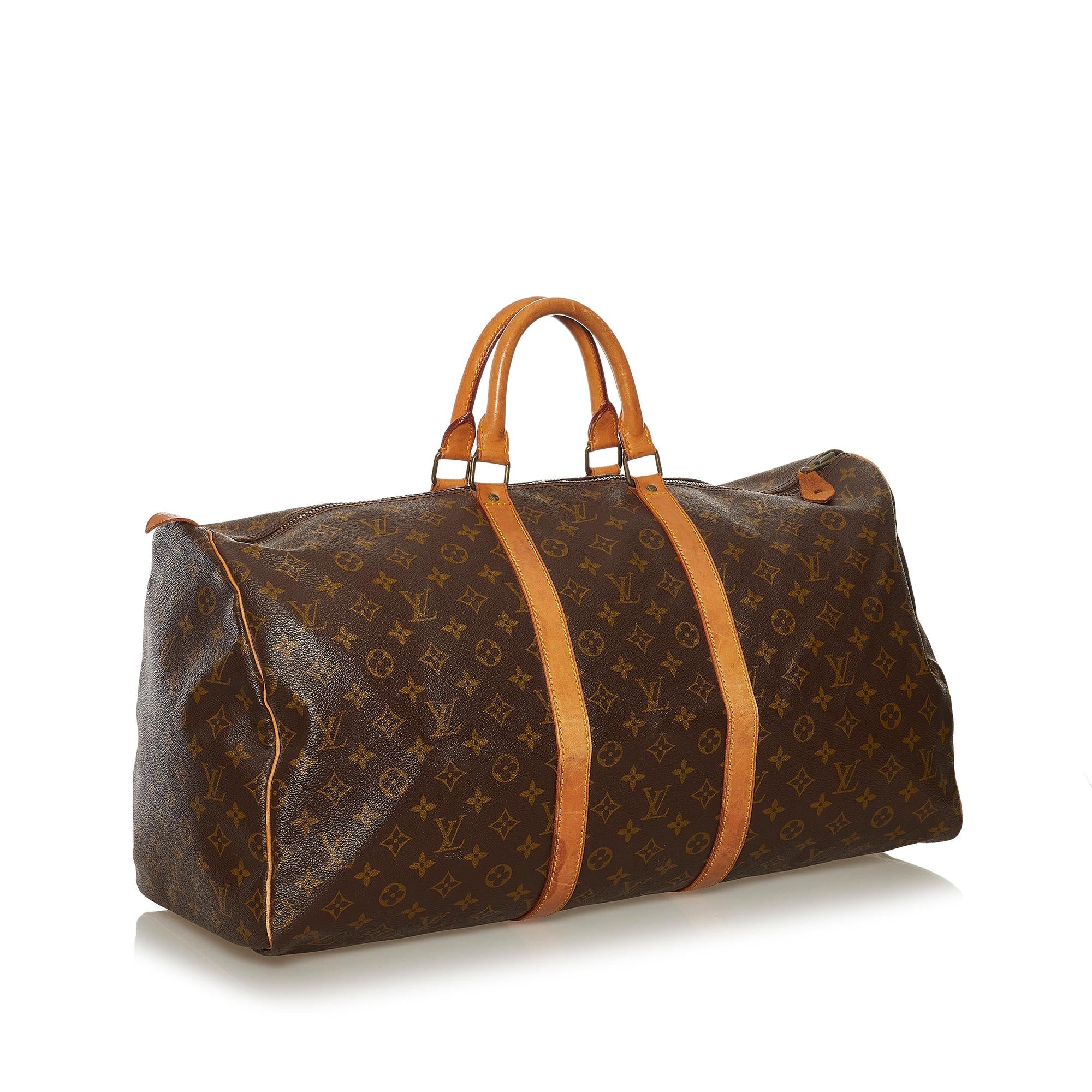 Louis Vuitton Monogram Keepall 55 (SHG-34985)