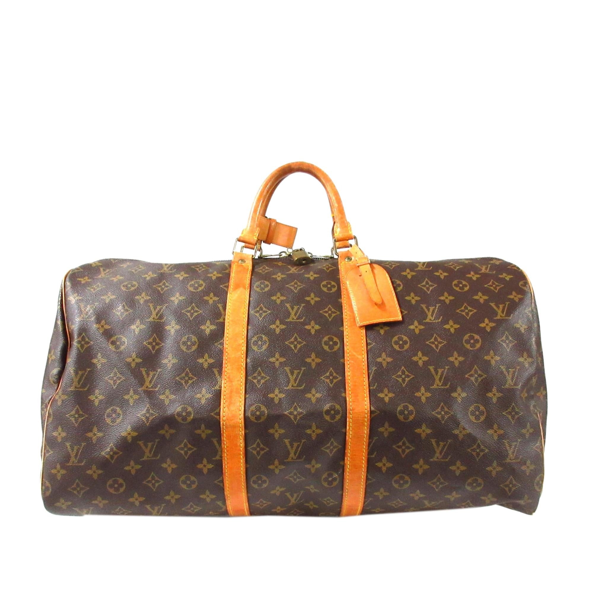 Louis Vuitton Monogram Keepall 55 (SHG-35770)