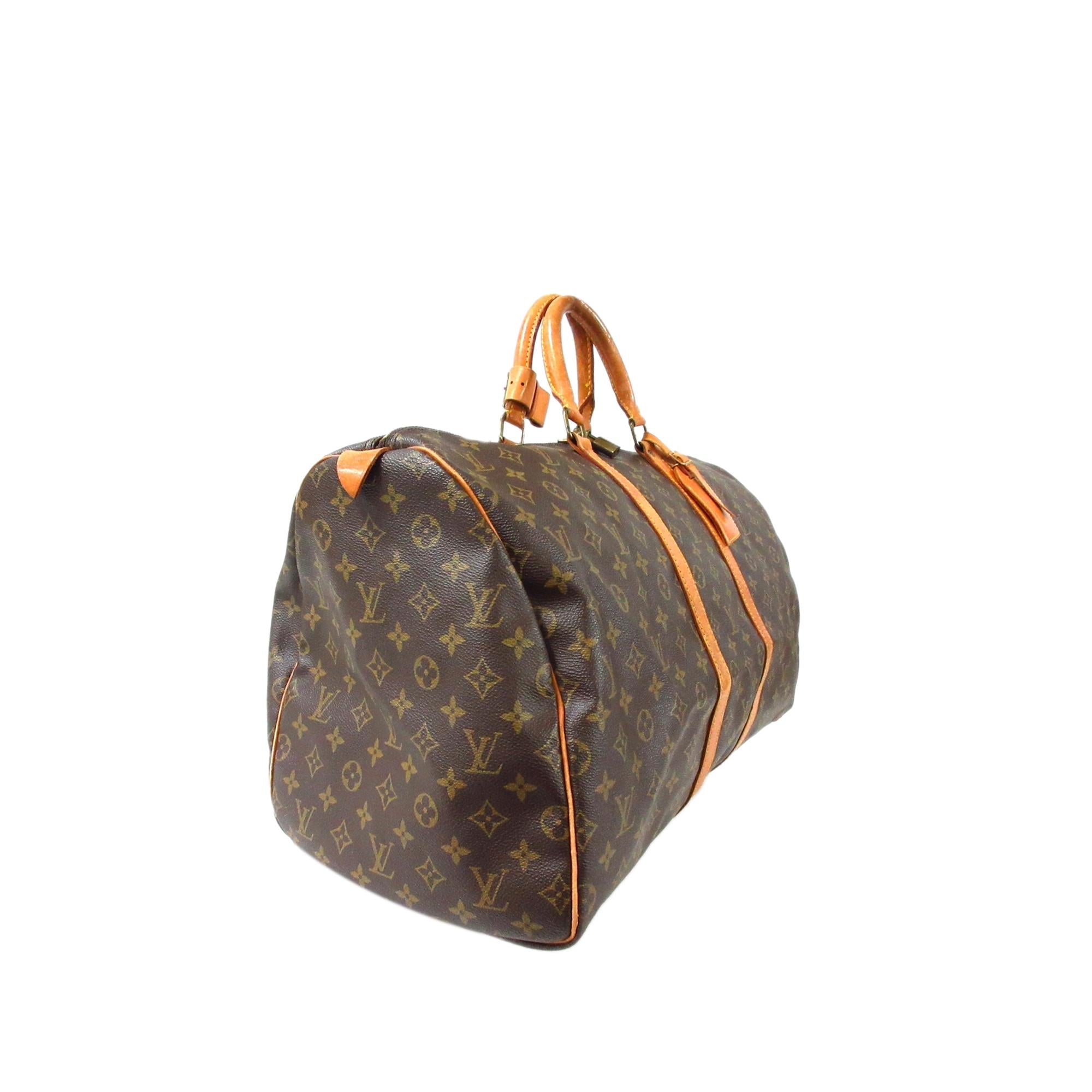 Louis Vuitton Monogram Keepall 55 (SHG-35770)