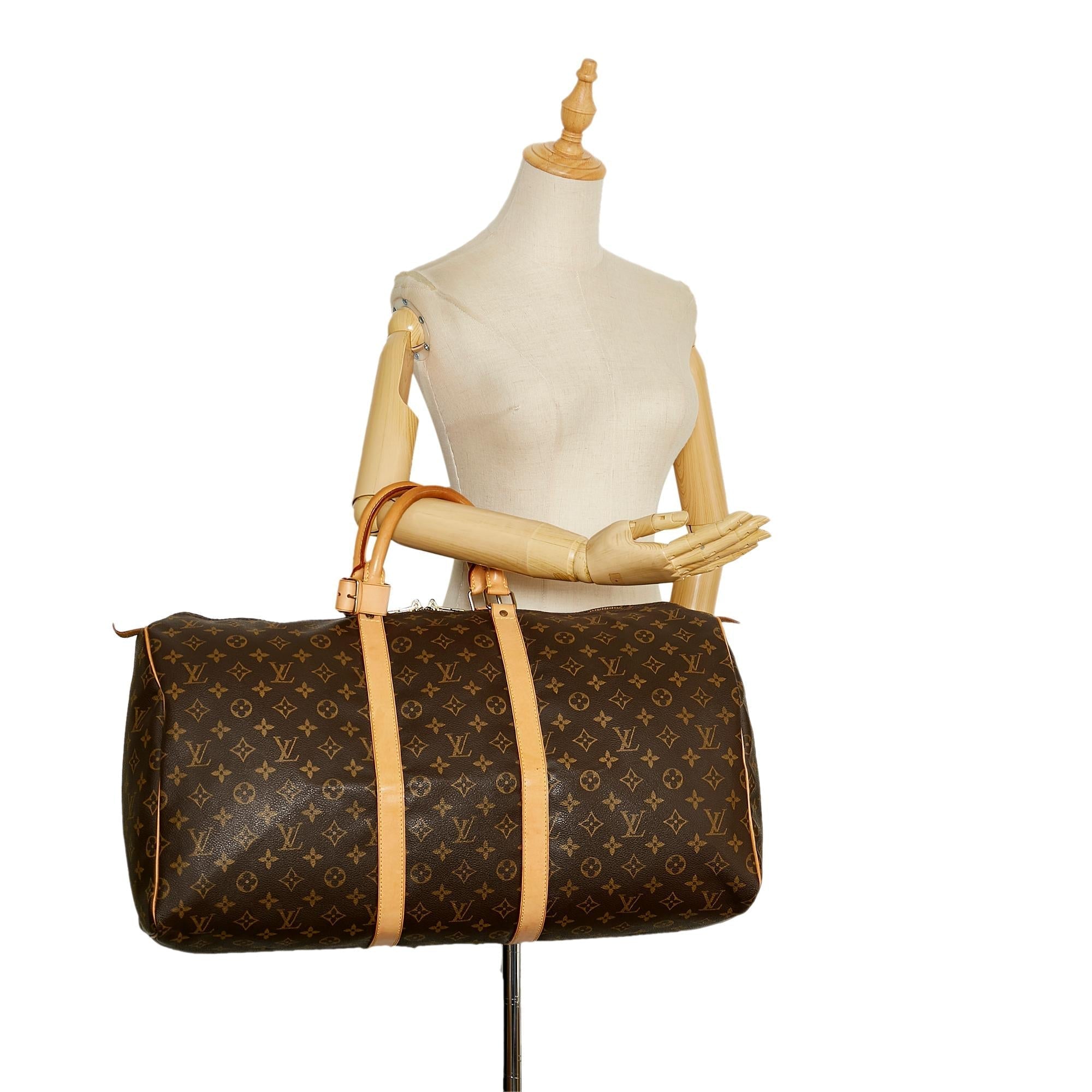Louis Vuitton Monogram Keepall 55 (SHG-36244)