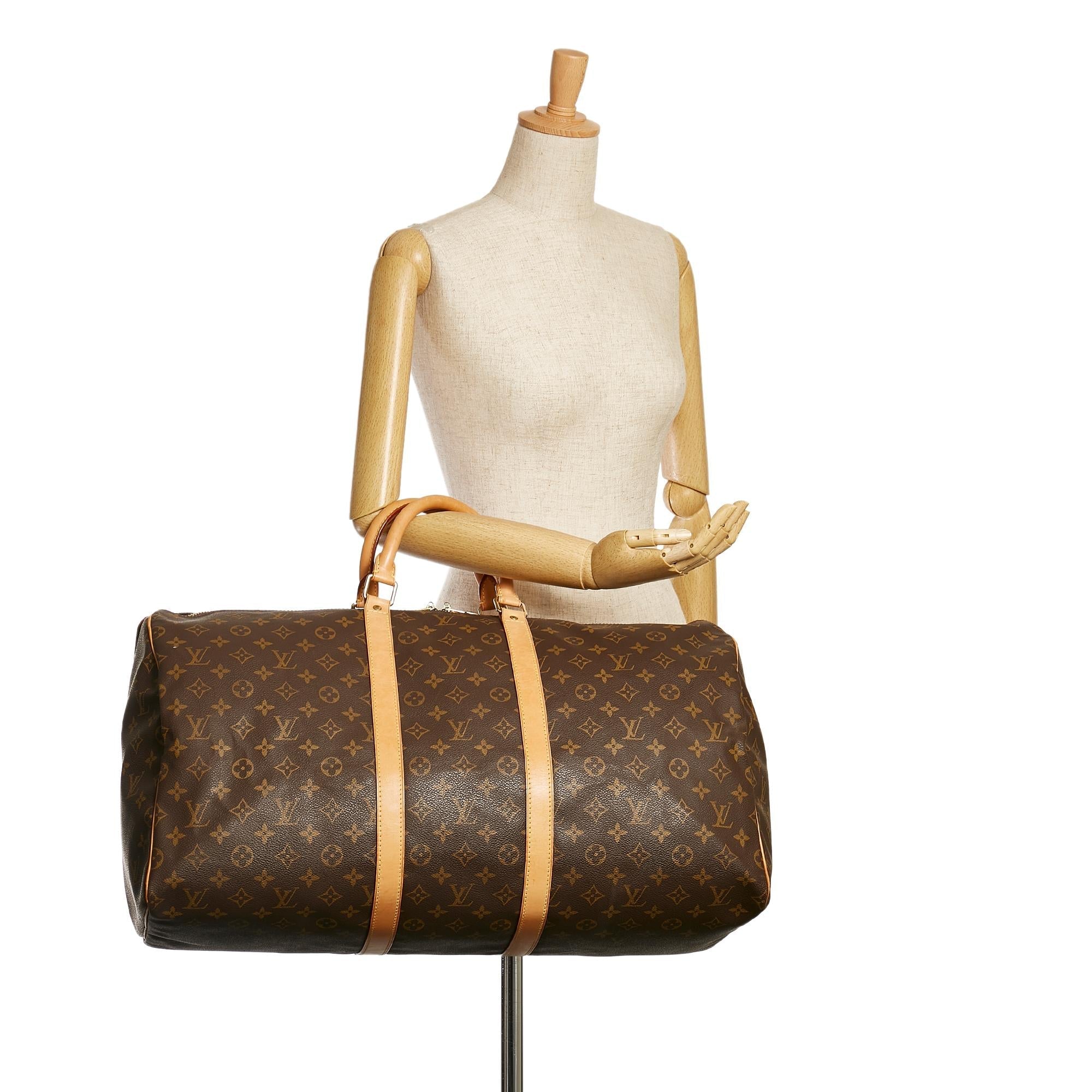 Louis Vuitton Monogram Keepall 55 (SHG-36727)