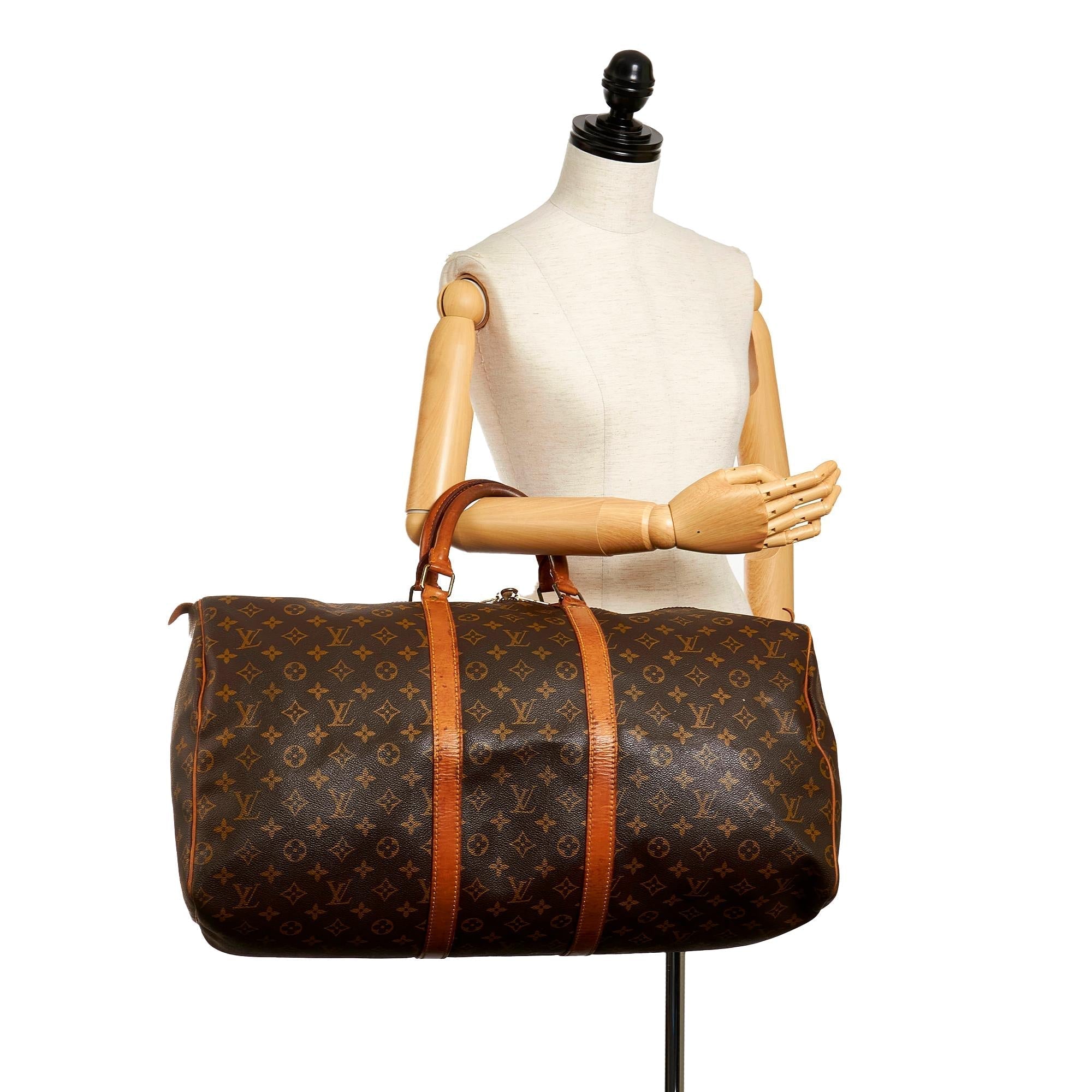 Louis Vuitton Monogram Keepall 55 (SHG-37699)