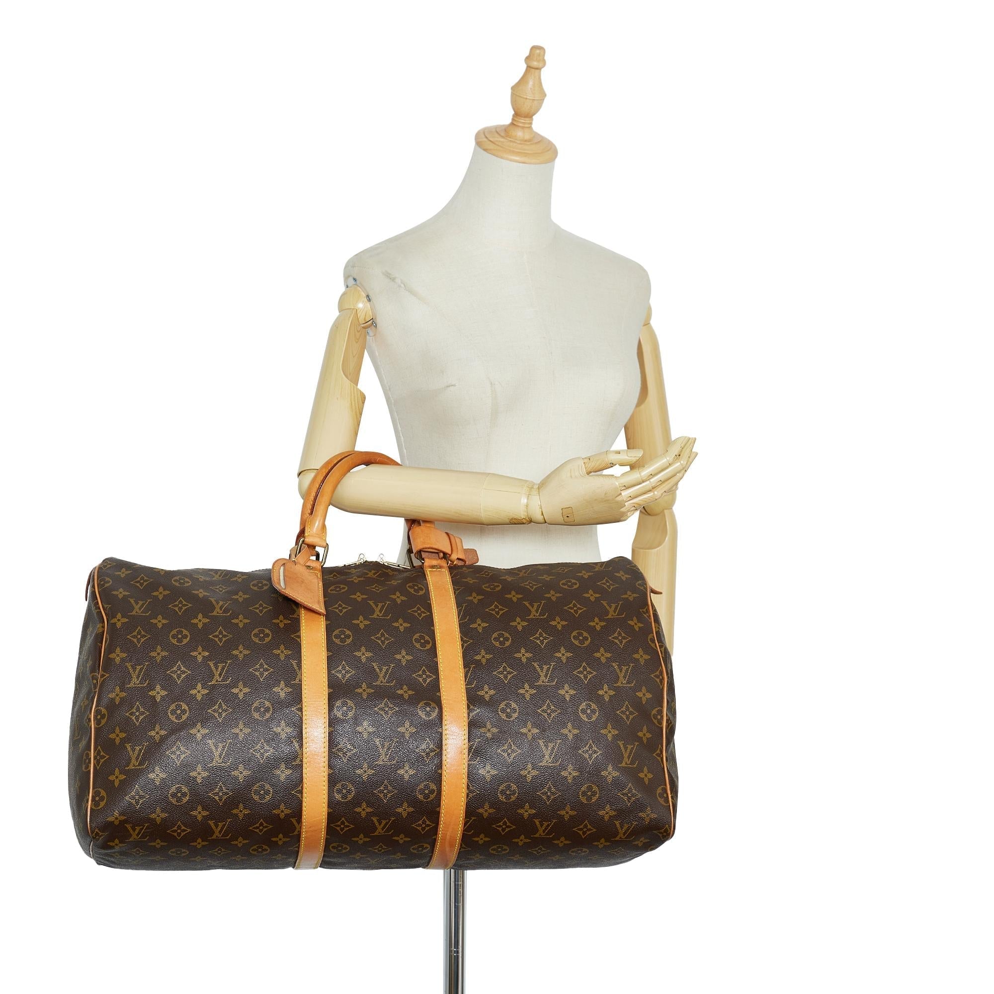 Louis Vuitton Monogram Keepall 55 (SHG-3nAVwN)