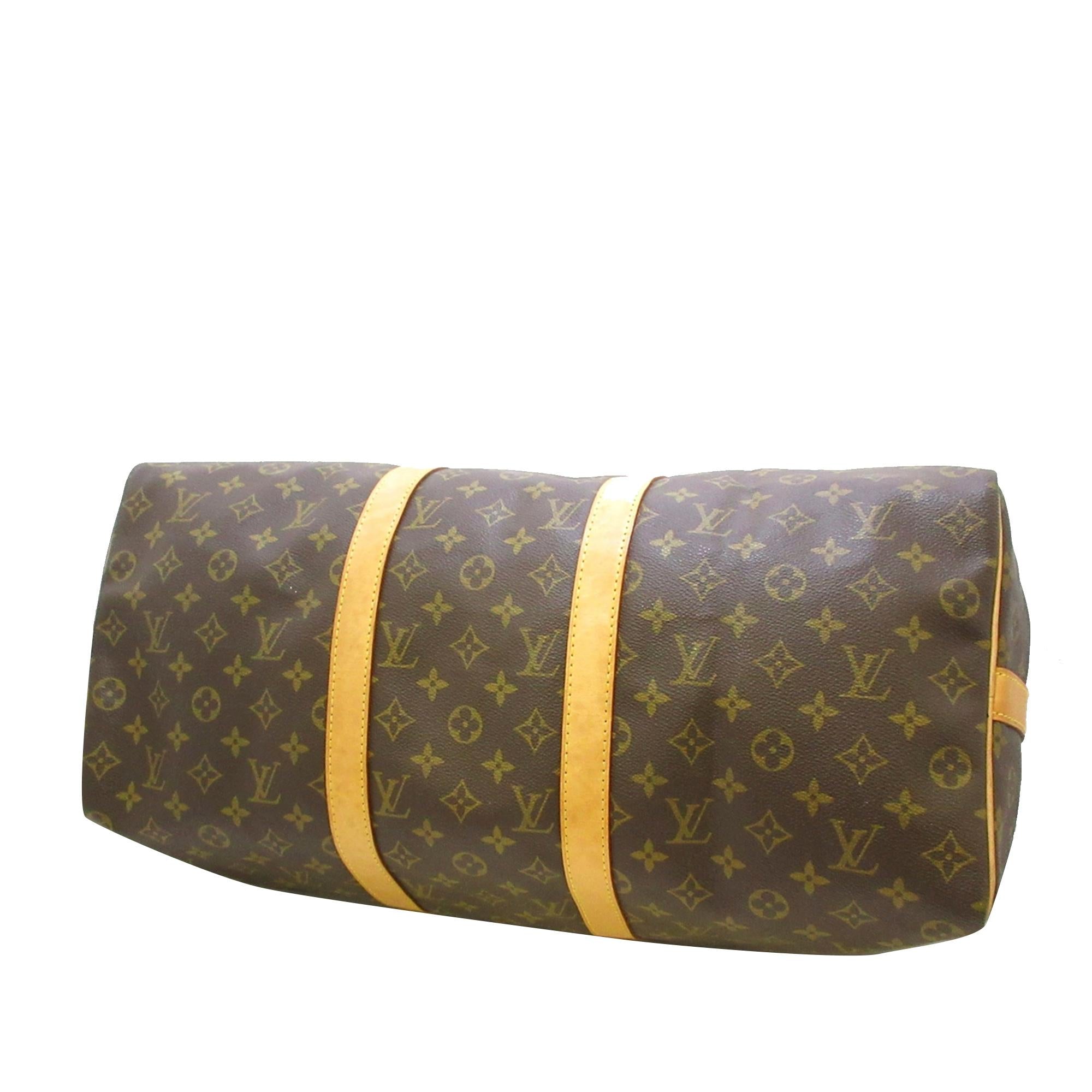 Louis Vuitton Monogram Keepall Bandouliere 50 (SHG-36453)