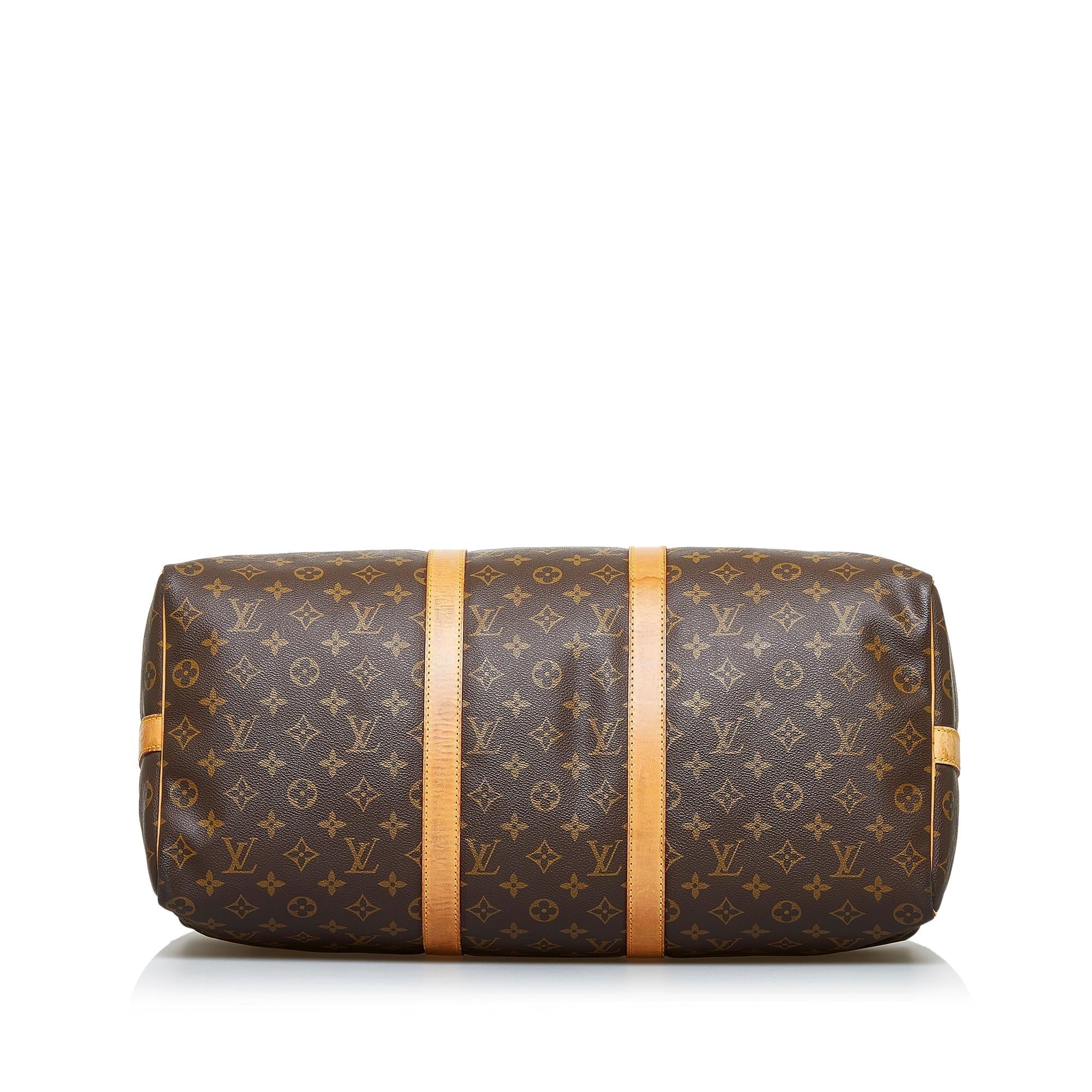 Louis Vuitton Monogram Keepall Bandouliere 50 (SHG-QVLC3P)