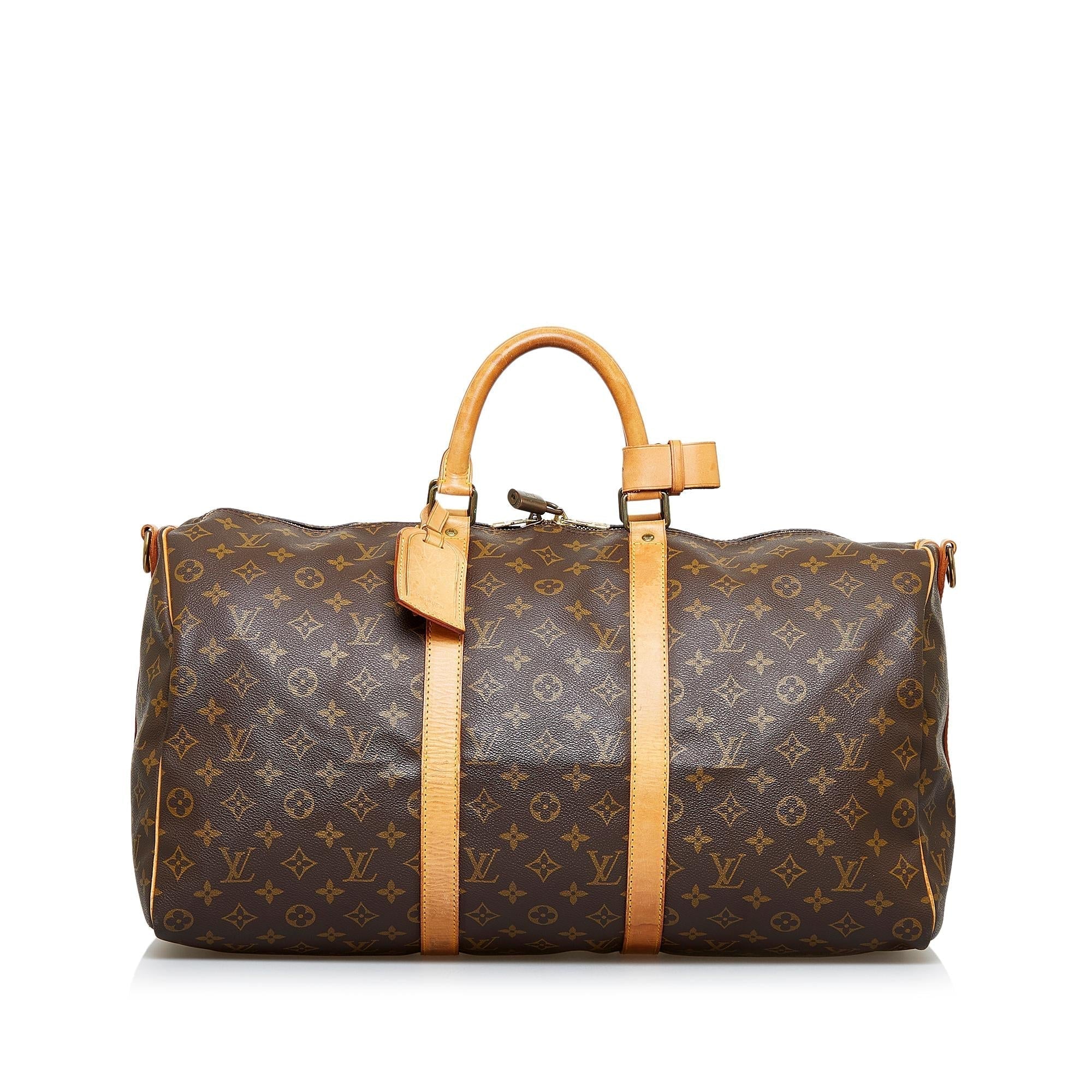 Louis Vuitton Monogram Keepall Bandouliere 50 (SHG-QVLC3P)