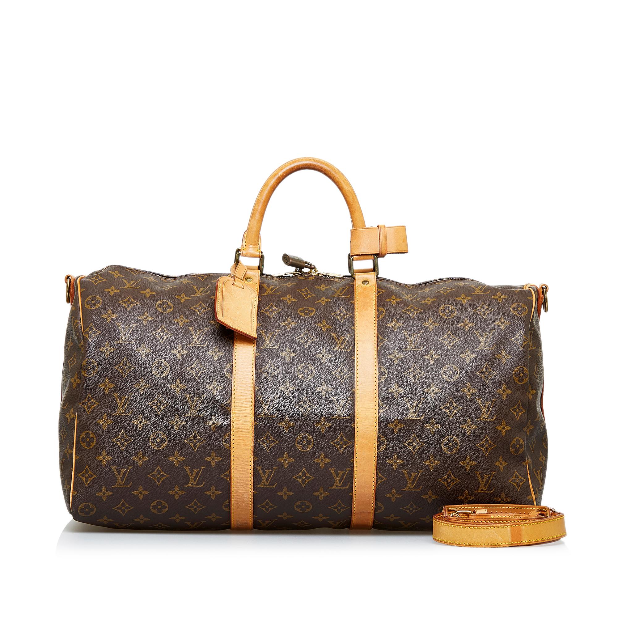 Louis Vuitton Monogram Keepall Bandouliere 50 (SHG-QVLC3P)