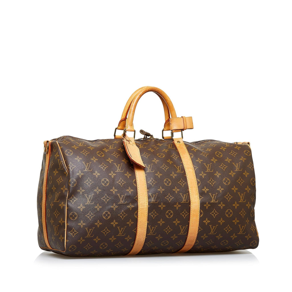 Louis Vuitton Monogram Keepall Bandouliere 50 (SHG-QVLC3P)