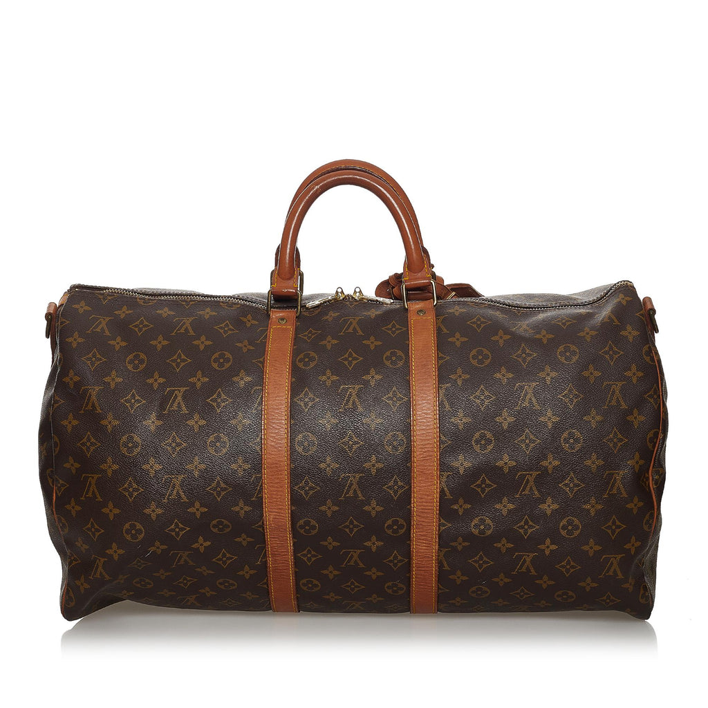 Louis Vuitton Monogram Keepall Bandouliere 55 (SHG-31224)