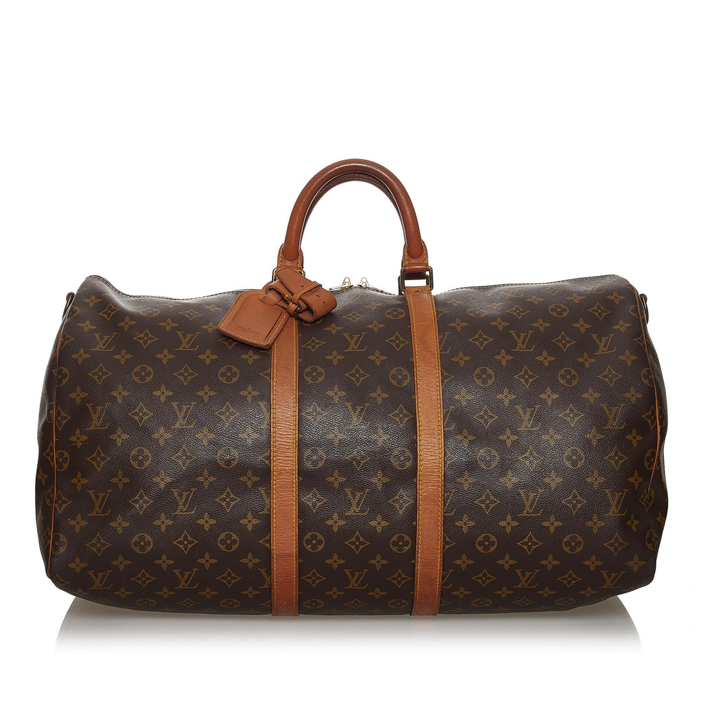 Louis Vuitton Monogram Keepall Bandouliere 55 (SHG-31224)